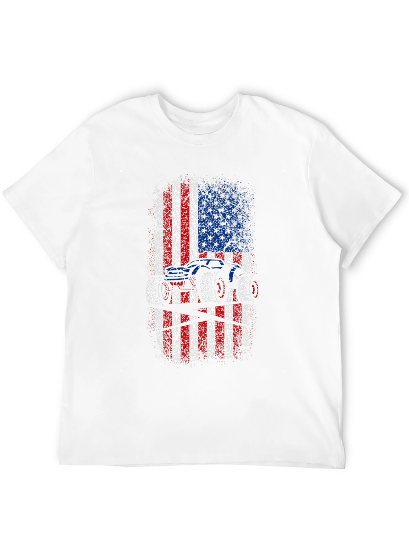 American Flag Monster Truck Graphic Tee