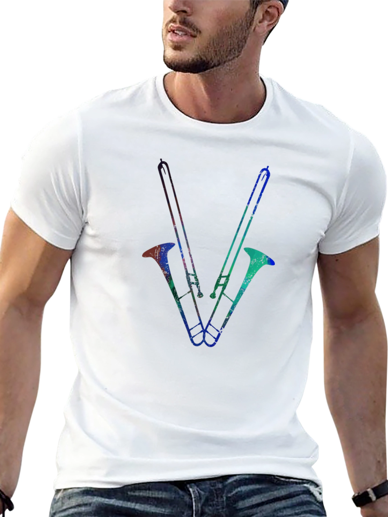 Trombone Graphic Tee - Black