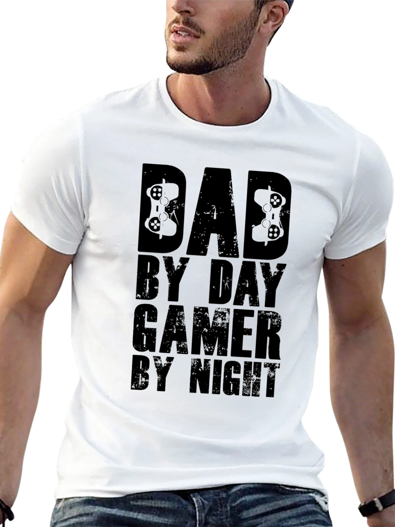 Dad Gamer T-Shirt - By Day By Night