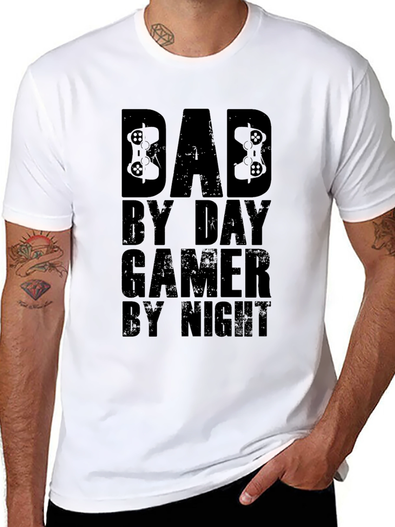Dad Gamer T-Shirt - By Day By Night