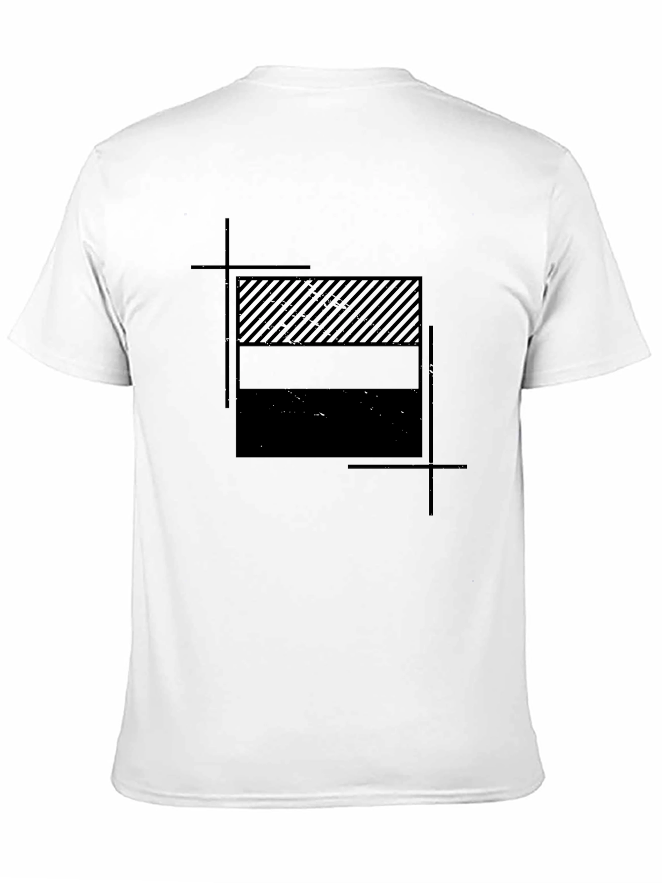 Modern Graphic Tee - Stylish Striped Block Design