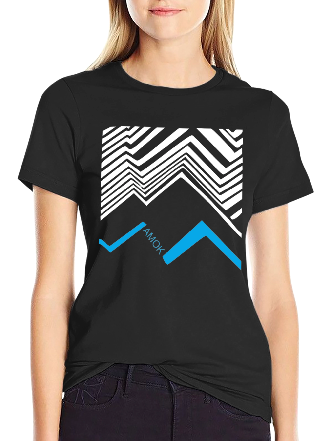 Abstract AMOK Graphic Tee - Black