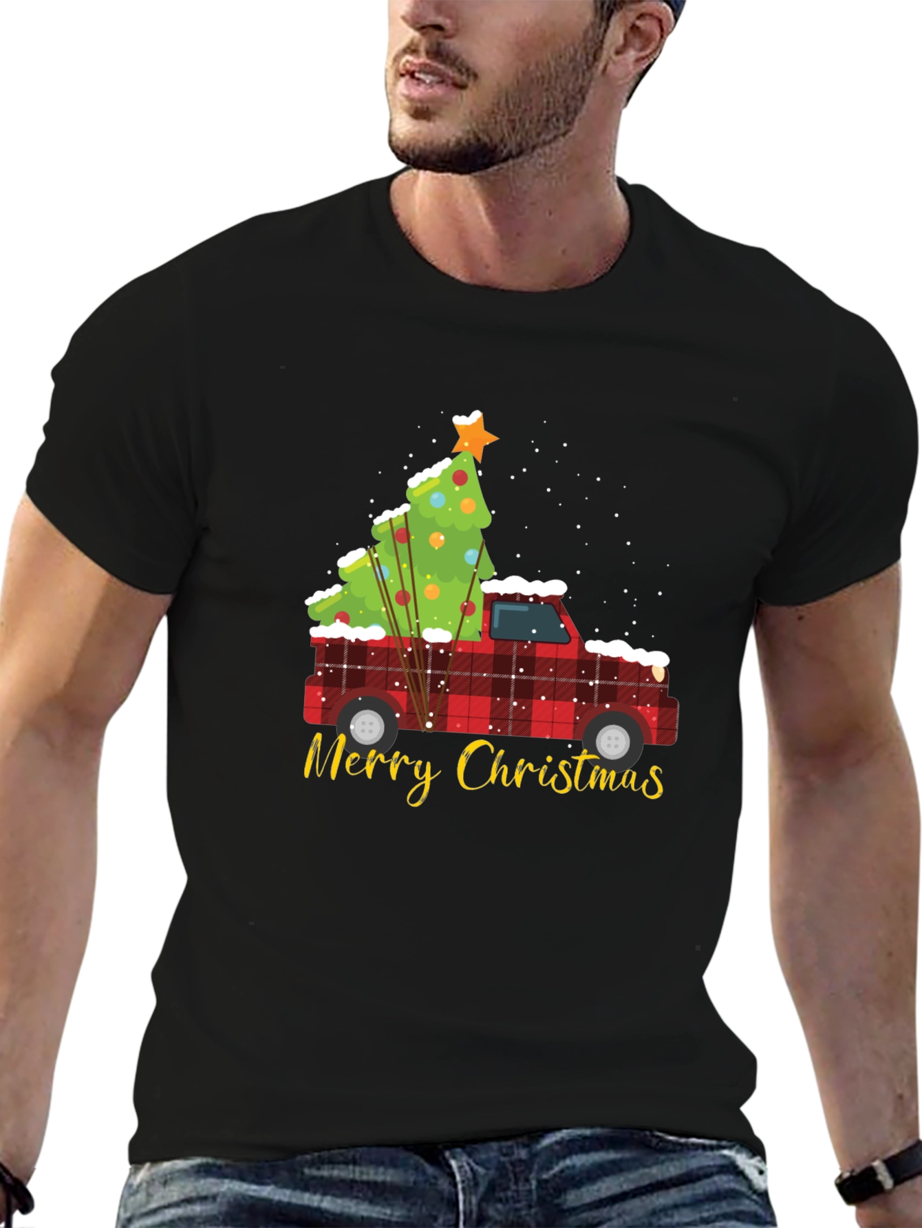 Christmas Truck & Tree Graphic Tee