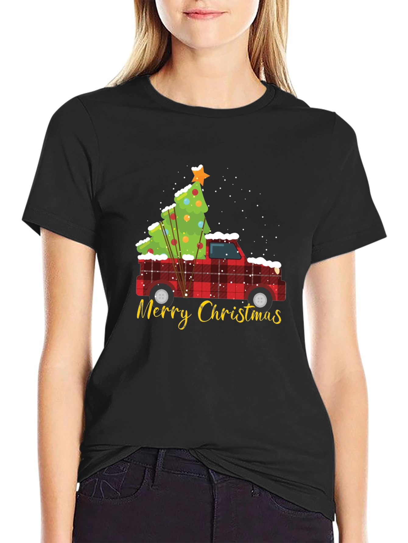 Christmas Truck & Tree Graphic Tee