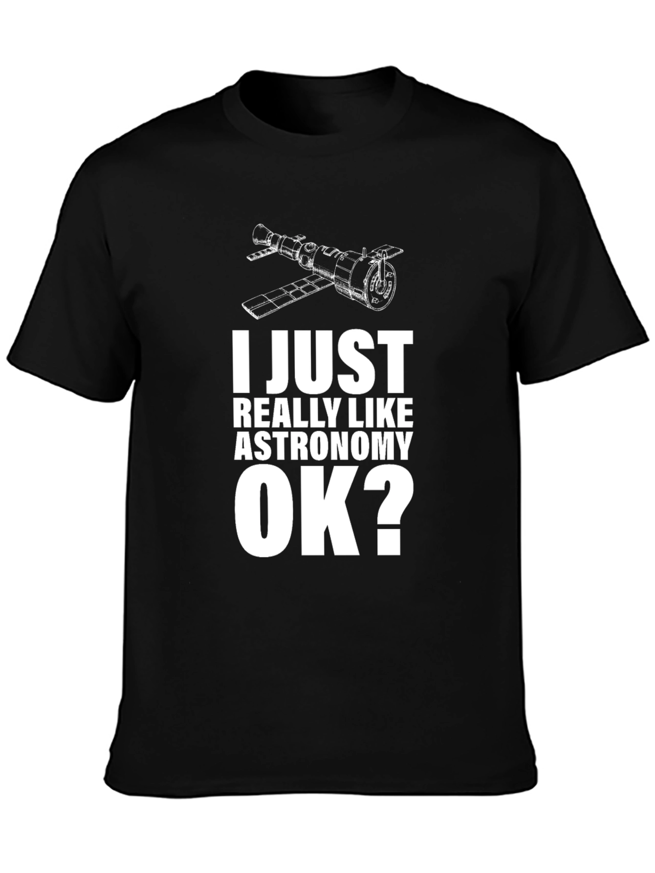 Astronomy Lovers Black Cotton T-Shirt