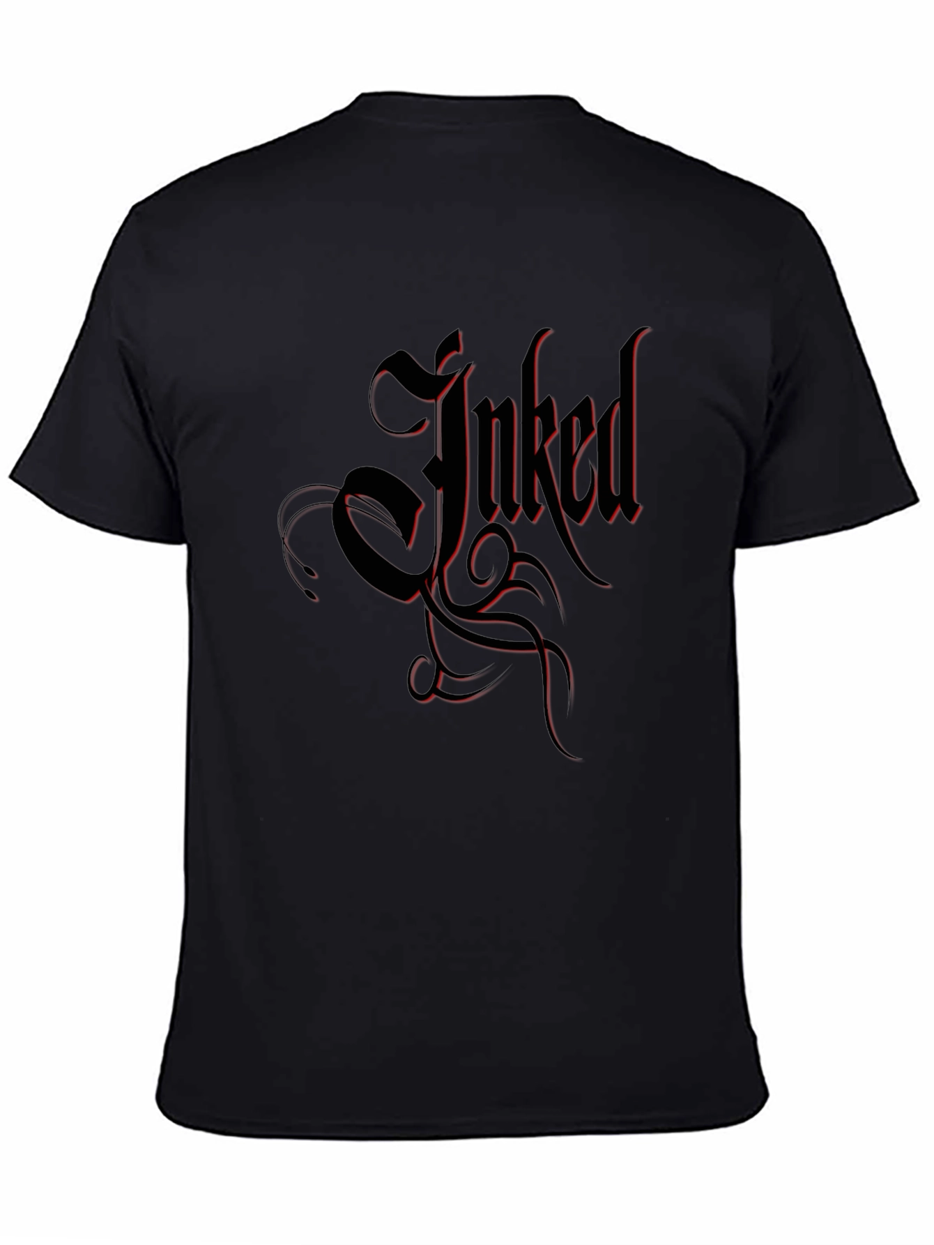 Inked Black T-Shirt Tattoo Design
