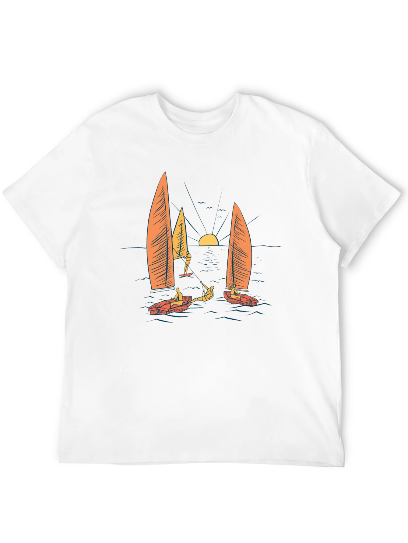 Sailing Graphic Black T-Shirt