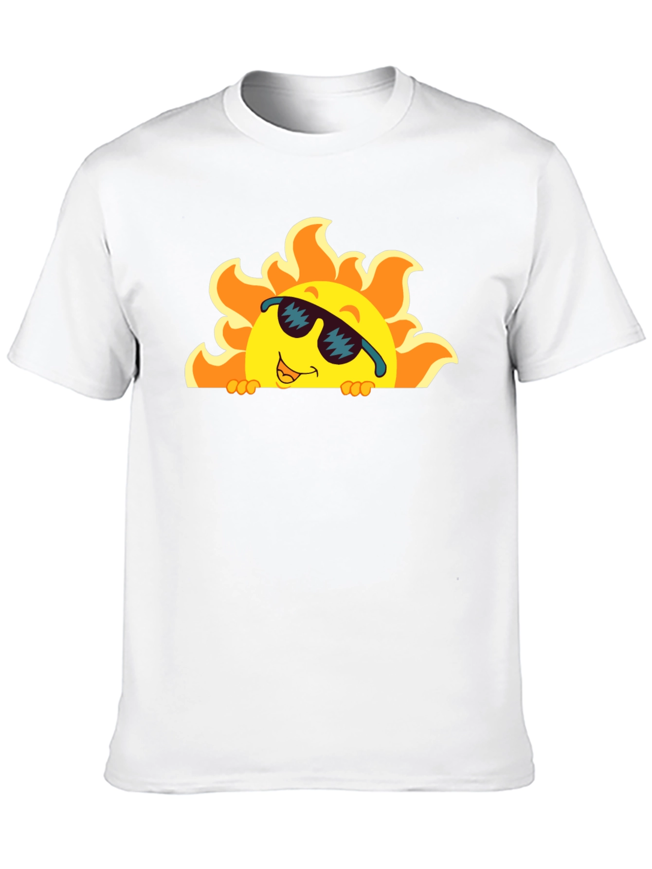 Cool Sun Graphic Tee - Black Cotton T-Shirt