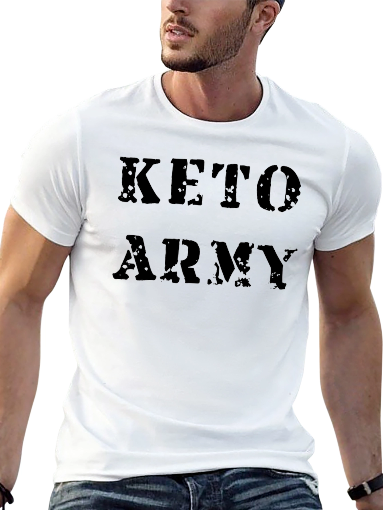 Keto Army Black Graphic Tee - Fitness Apparel