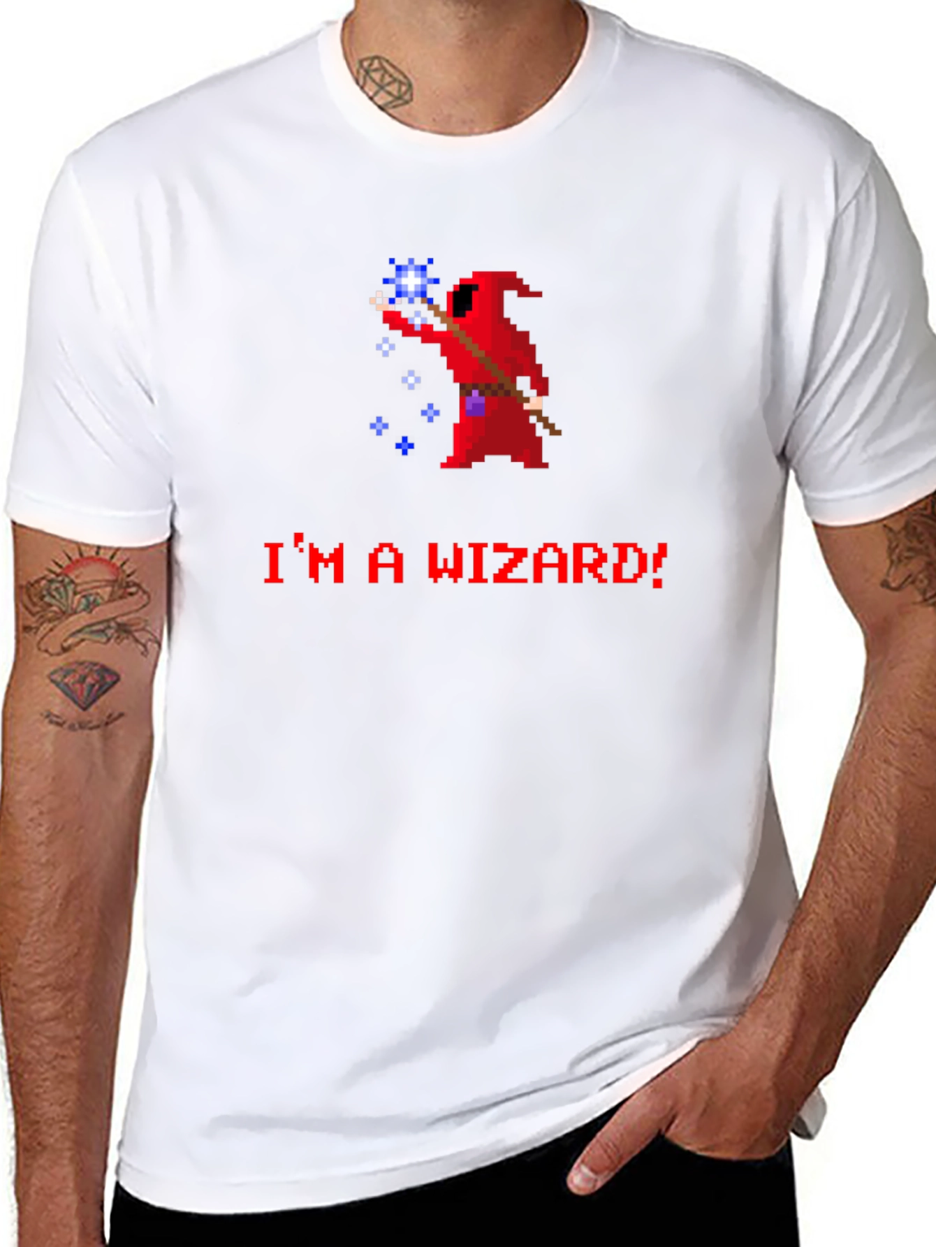 Im A Wizard! Retro Pixel Art T-Shirt