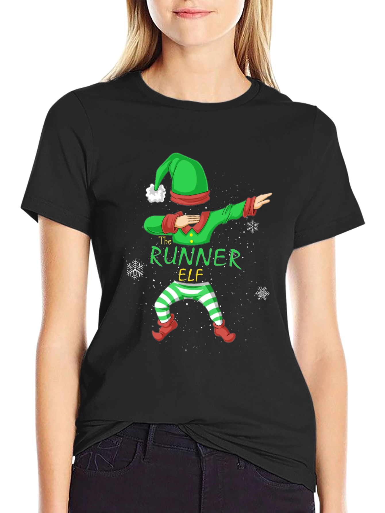 The Runner Elf Dab Christmas T-Shirt