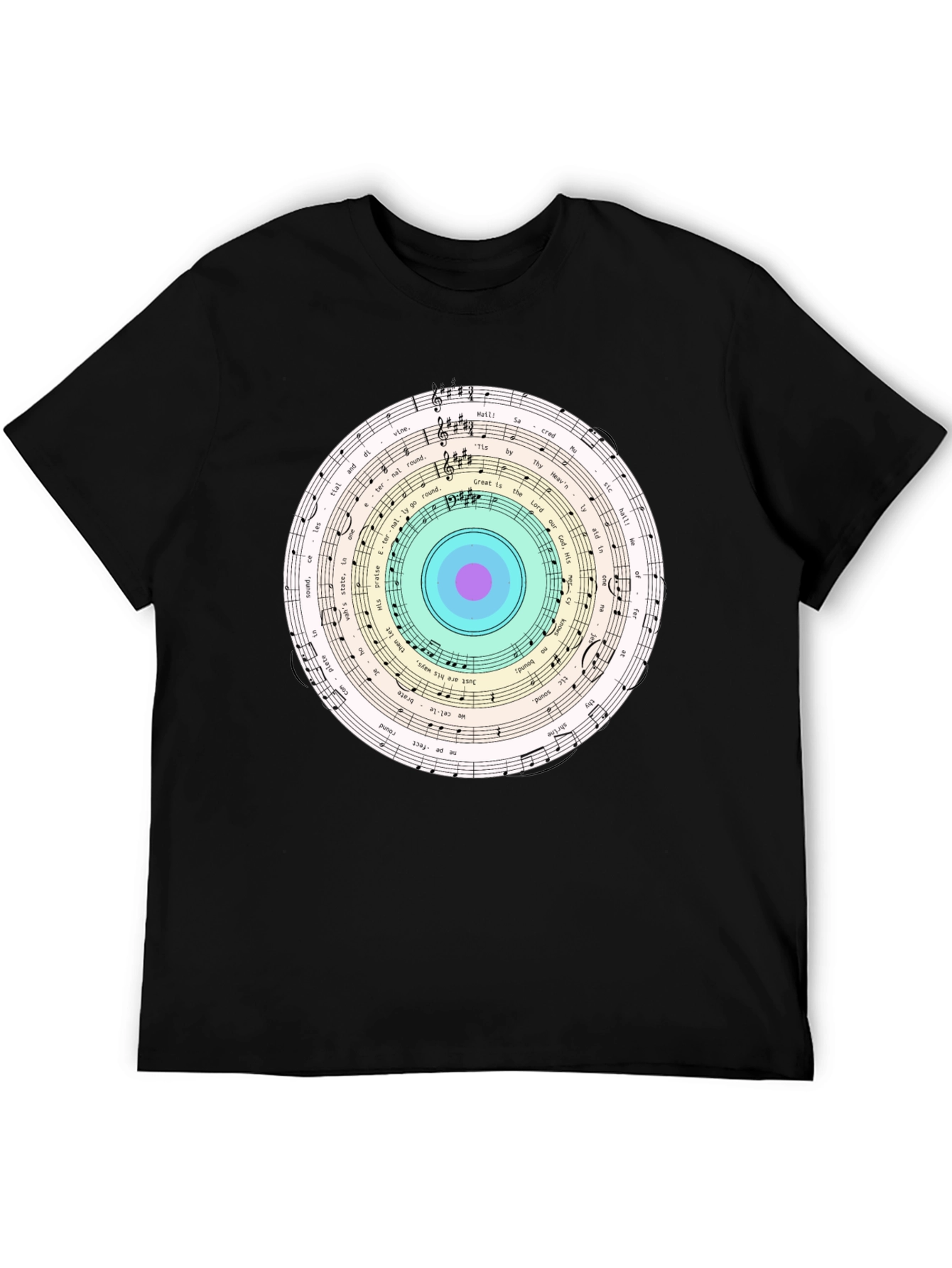 Musical Note Circle Graphic Tee