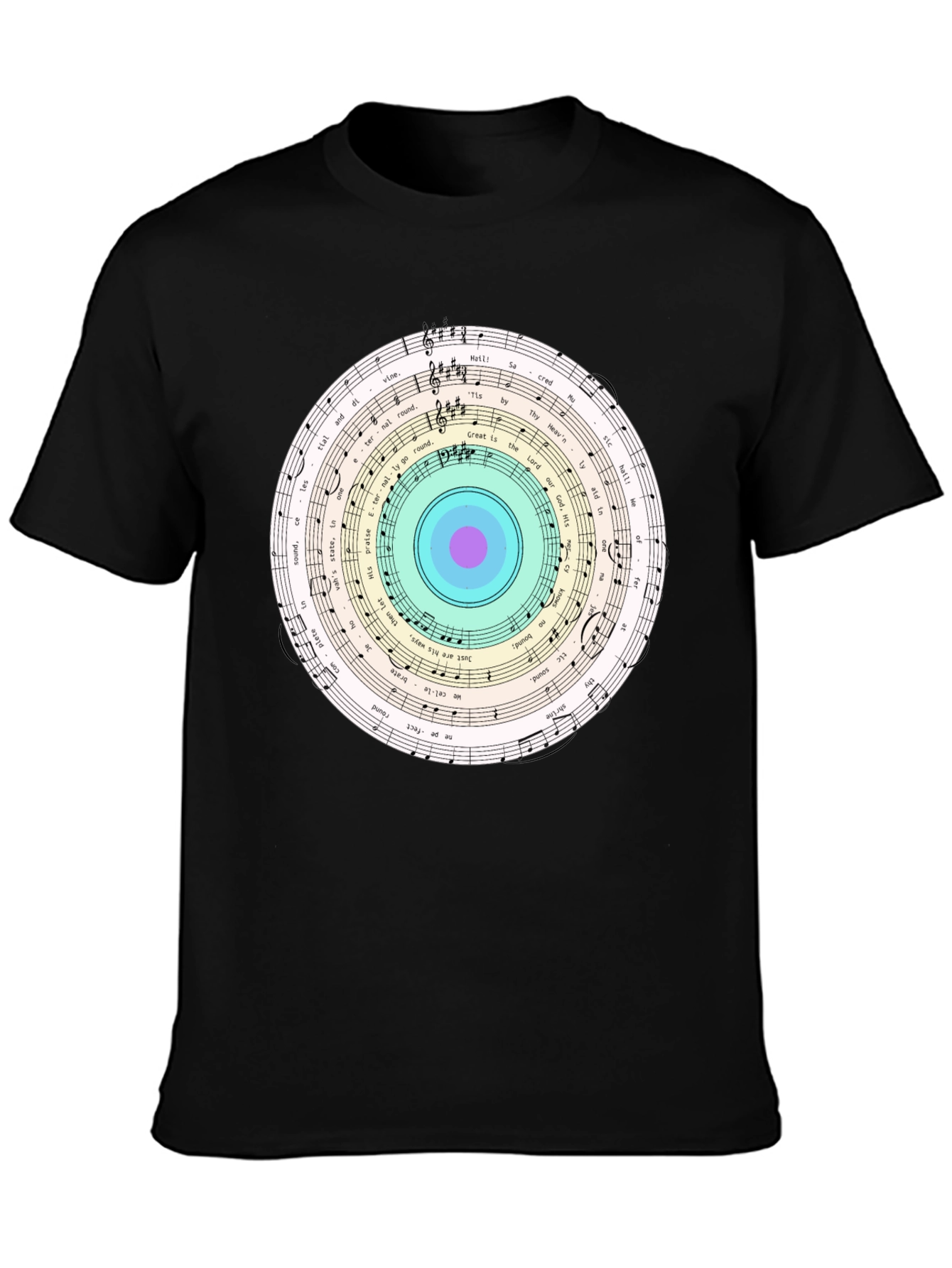 Musical Note Circle Graphic Tee