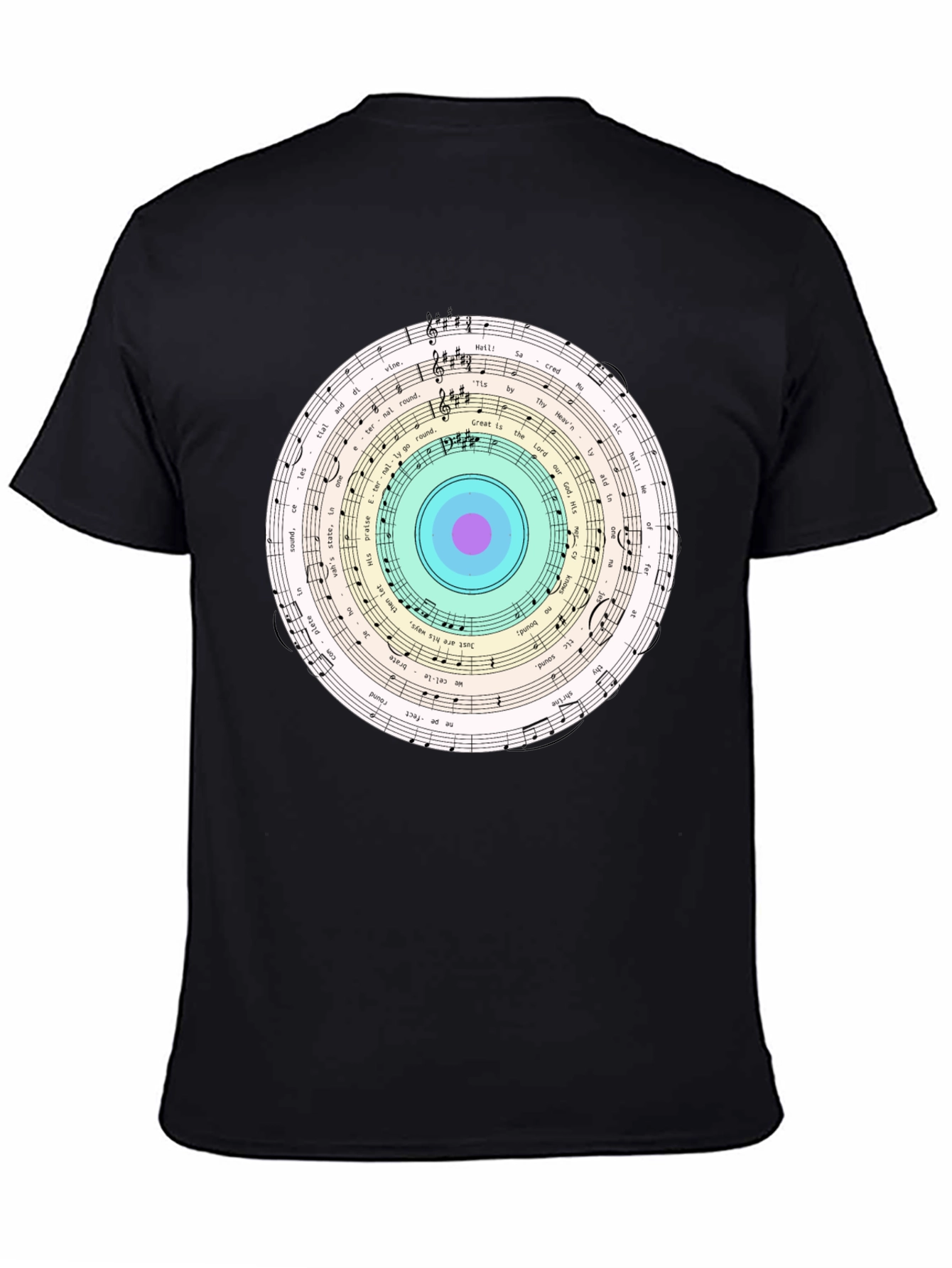 Musical Note Circle Graphic Tee