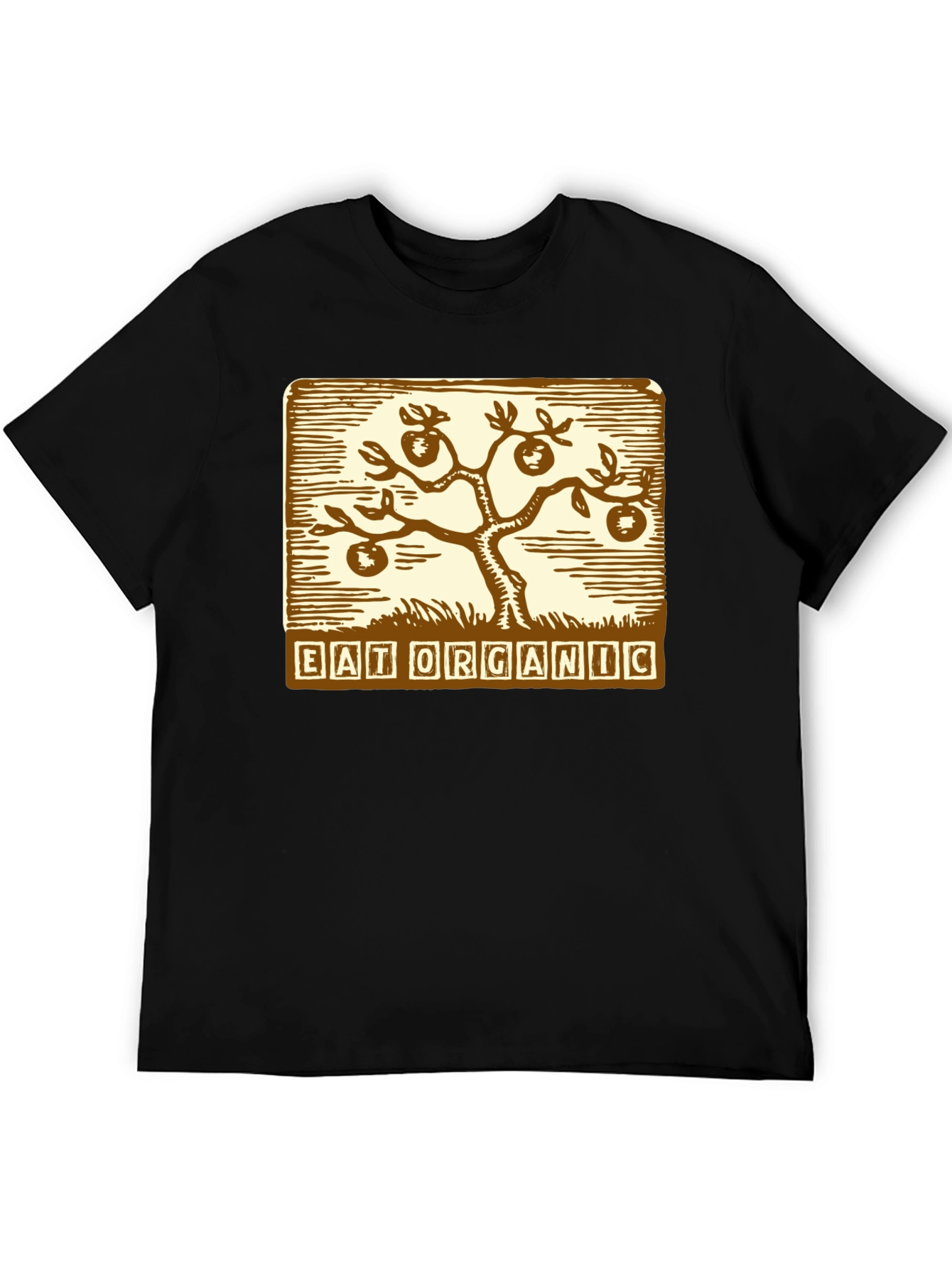Eat Organic T-Shirt - Black Graphic Tee
