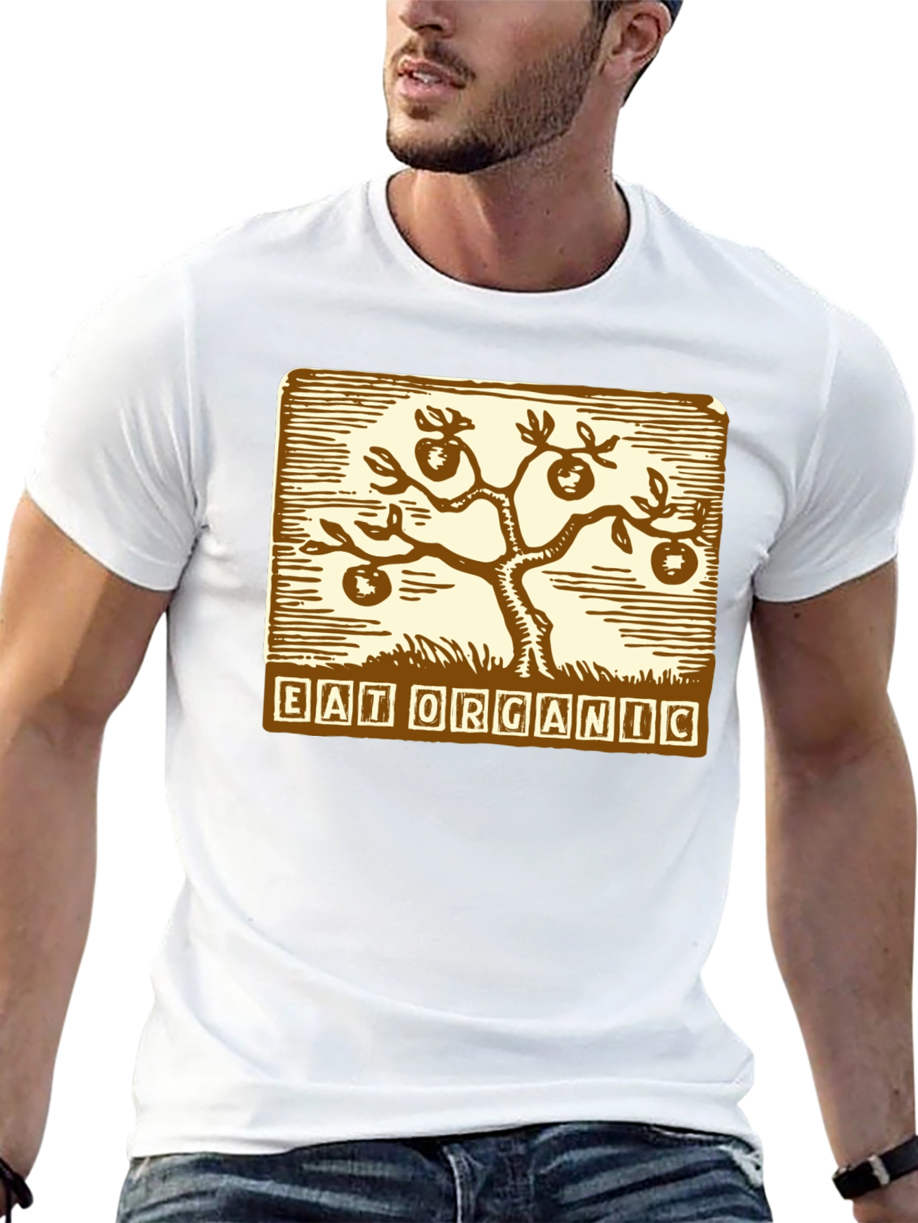 Eat Organic T-Shirt - Black Graphic Tee