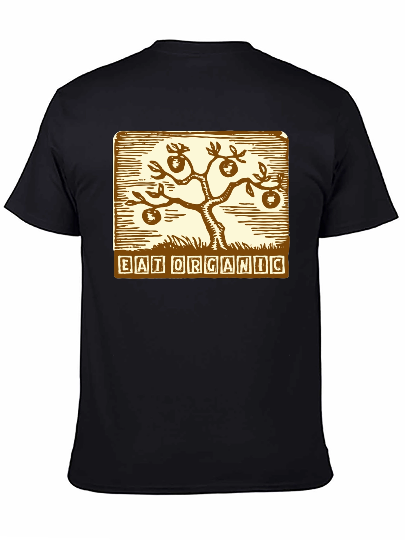 Eat Organic T-Shirt - Black Graphic Tee