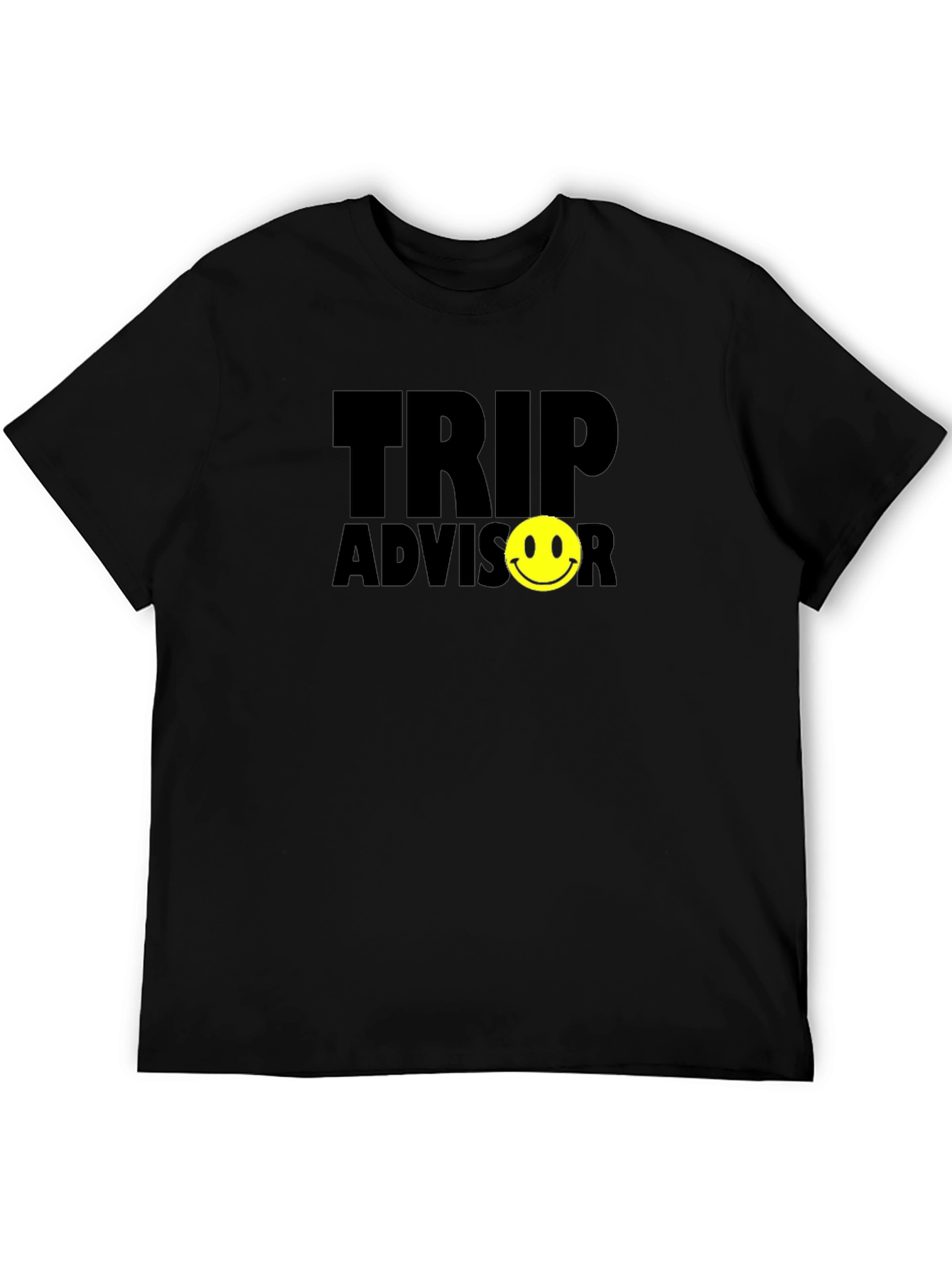 Trip Advisor Smiley Face Black T-Shirt