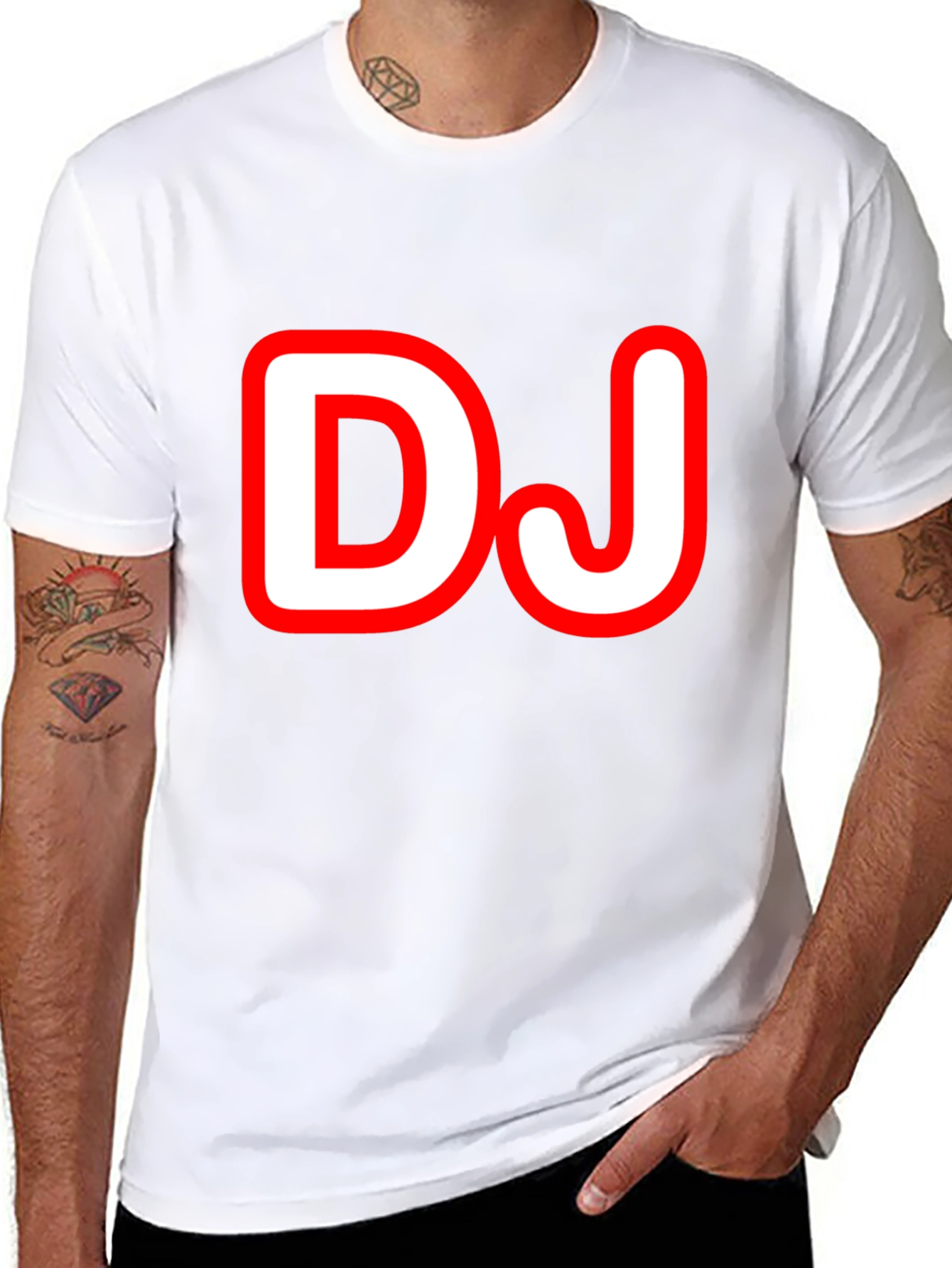 DJ Graphic Tee - Black Cotton T-Shirt