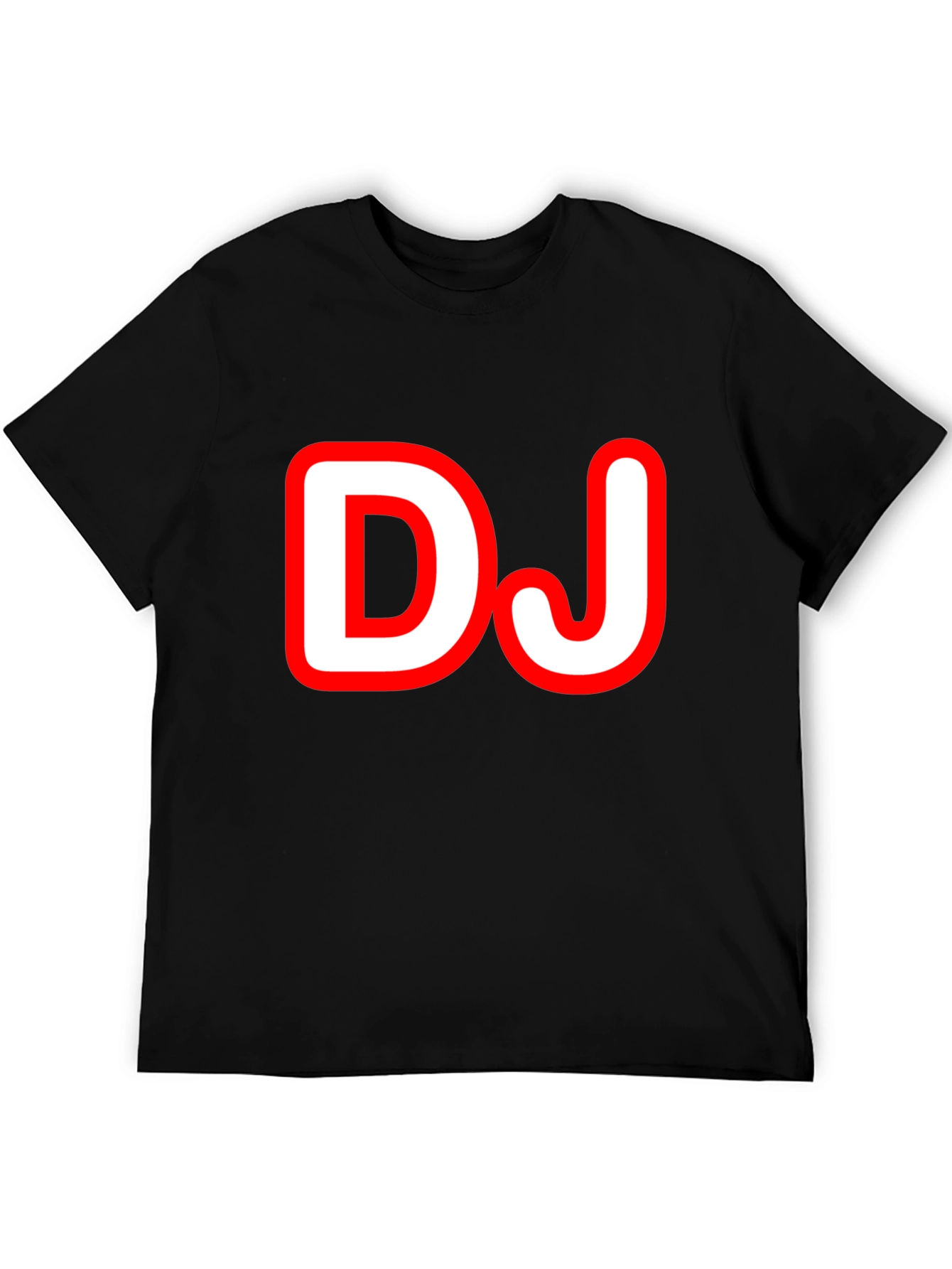 DJ Graphic Tee - Black Cotton T-Shirt
