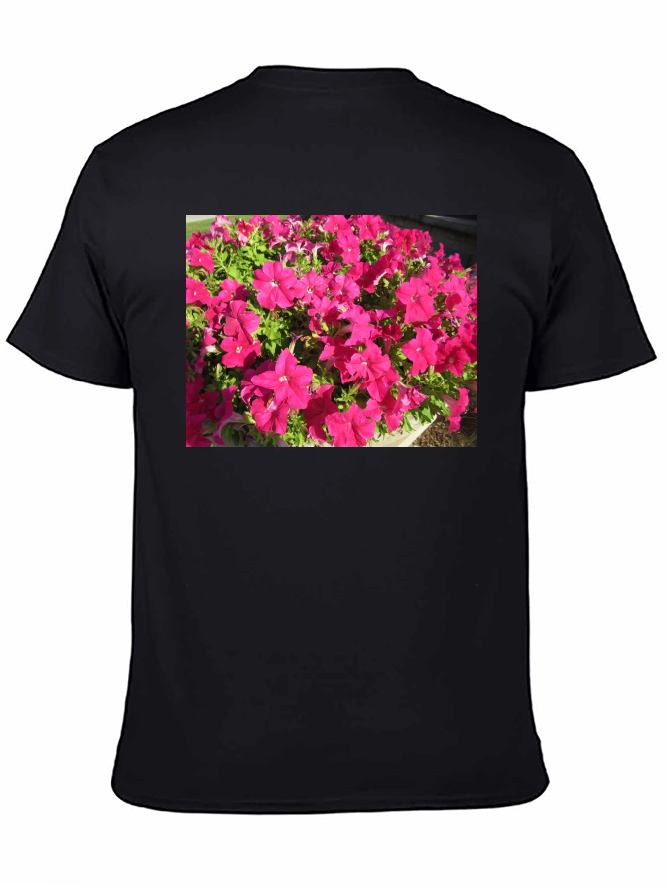 Floral Print Black T-Shirt - Bold & Vibrant