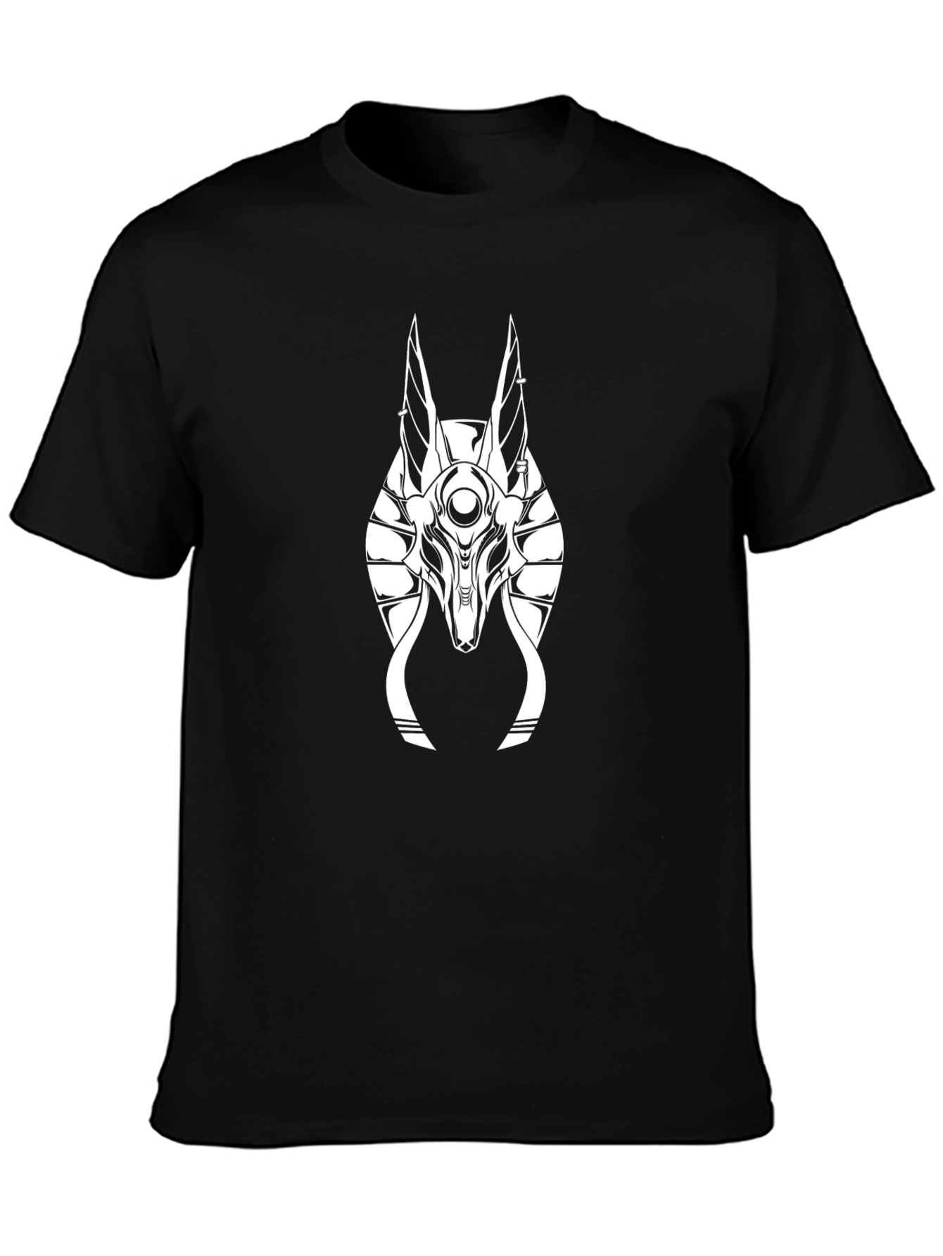 Anubis Head Graphic Tee - Black Egyptian Style T-Shirt