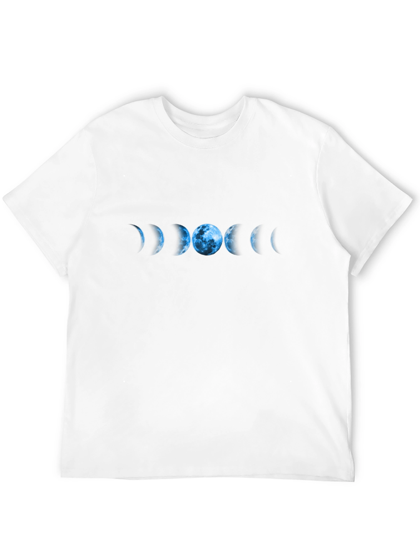 Lunar Phase Graphic T-Shirt - Black Cotton Tee