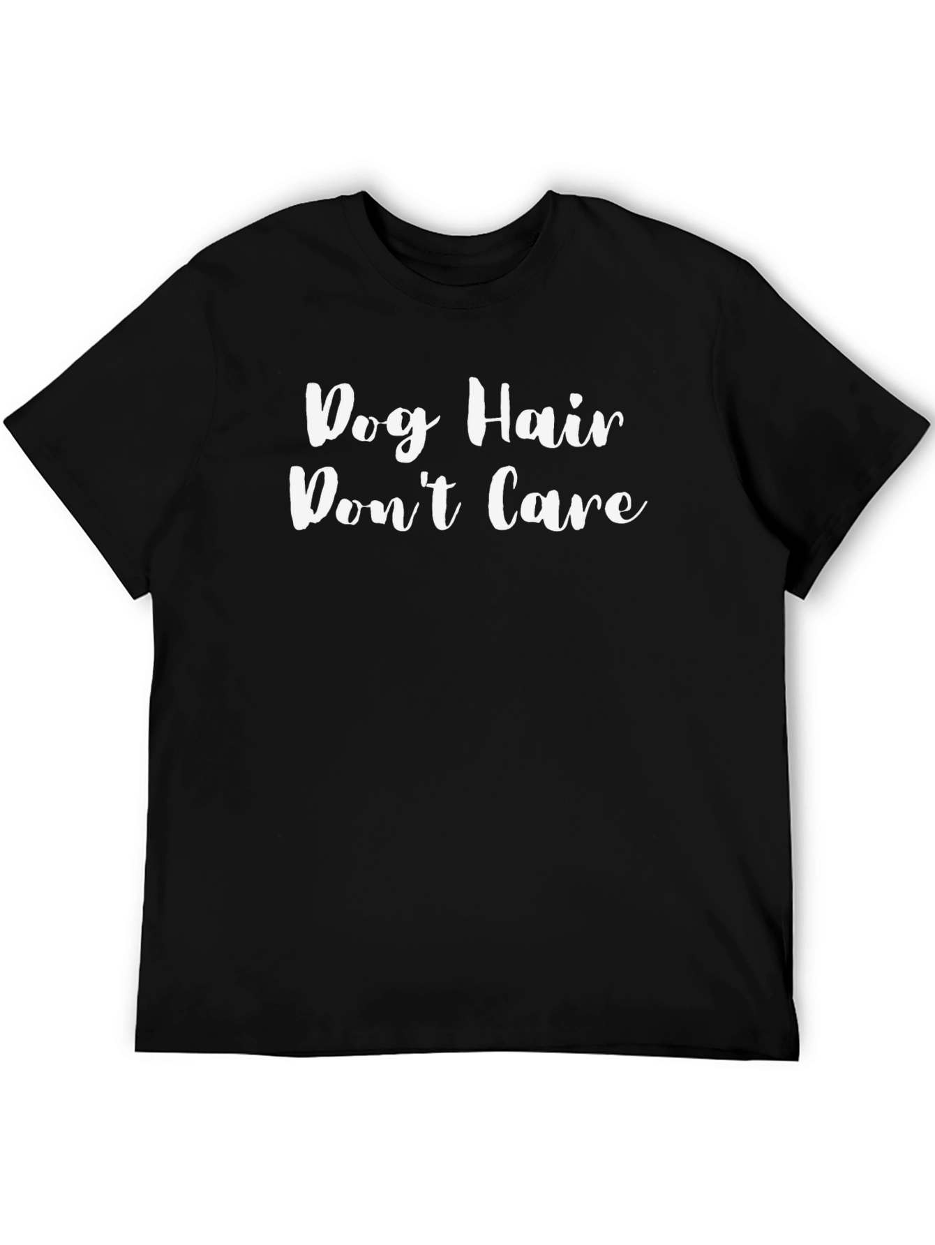 Dog Hair Dont Care Graphic Tee - Black