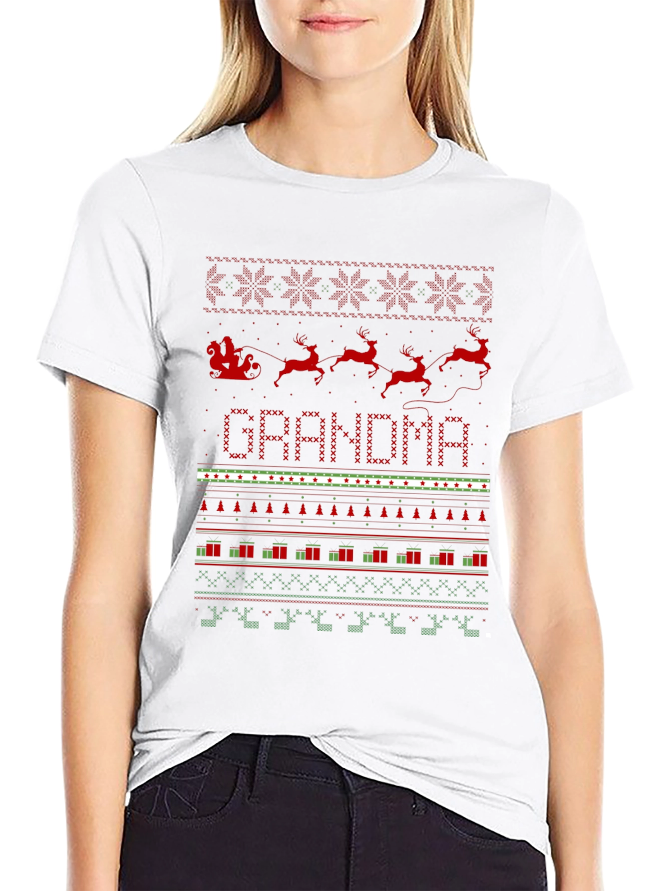 Grandma Ugly Christmas Sweater T-Shirt
