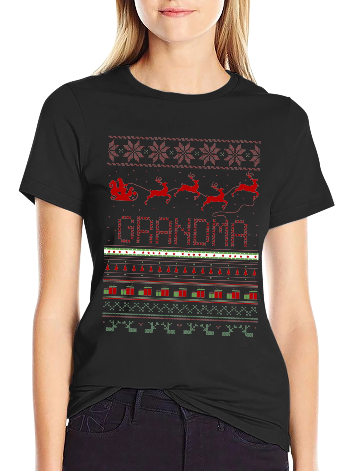 Grandma Ugly Christmas Sweater T-Shirt