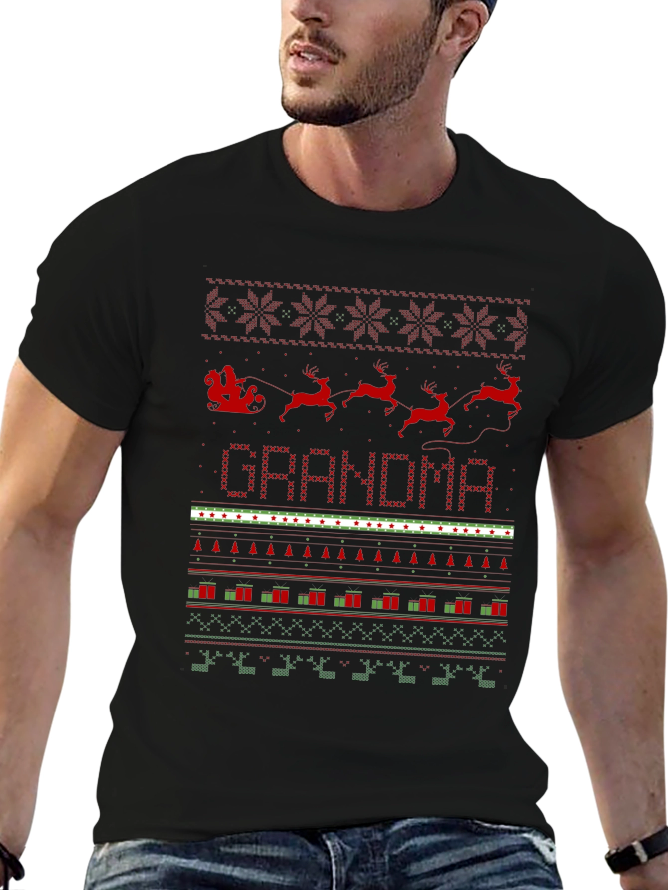 Grandma Ugly Christmas Sweater T-Shirt