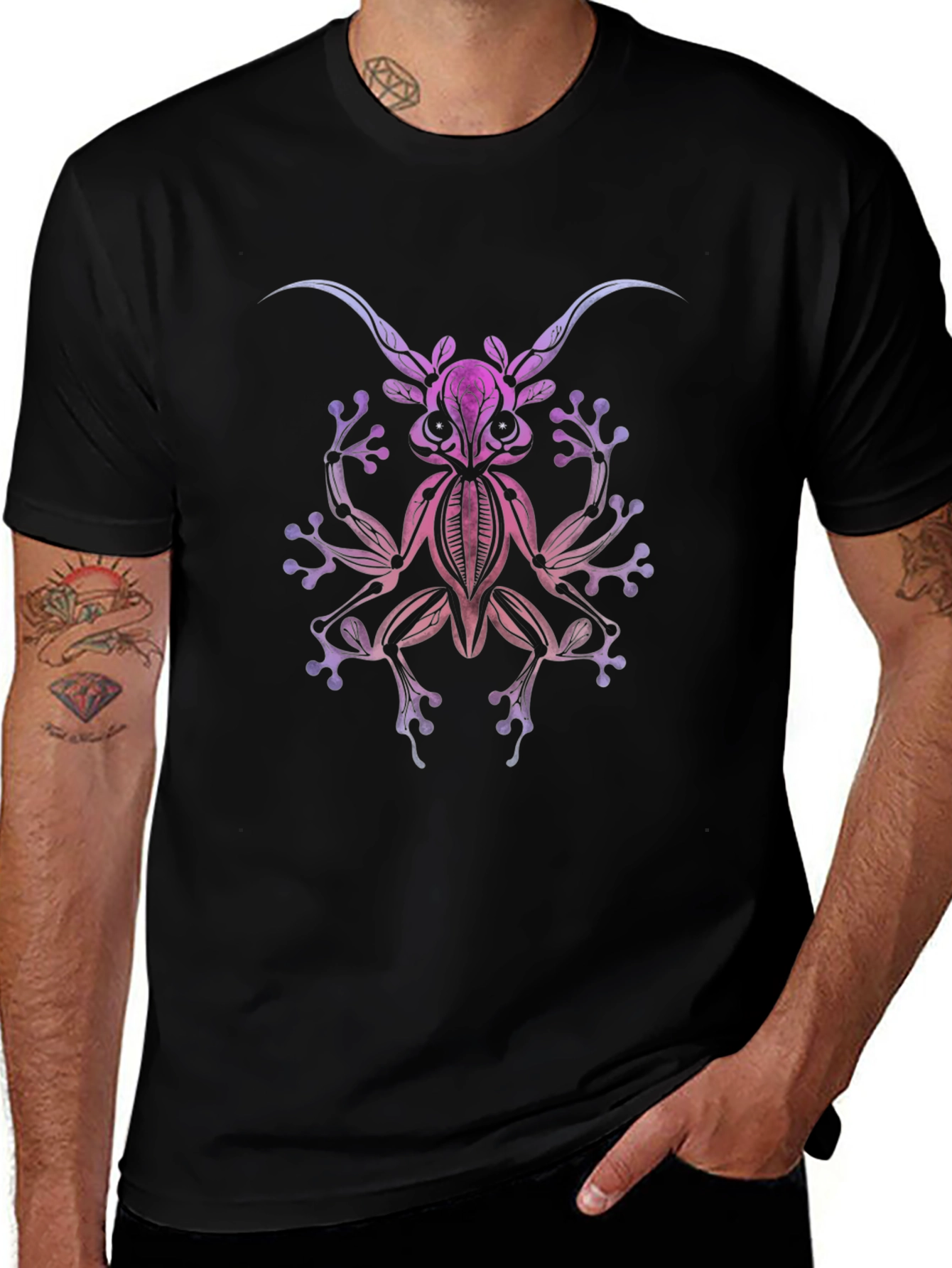 Abstract Frog Graphic T-Shirt - Unique Design
