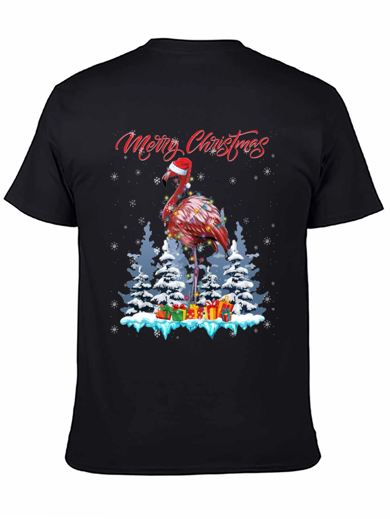 Festive Flamingo Christmas T-Shirt