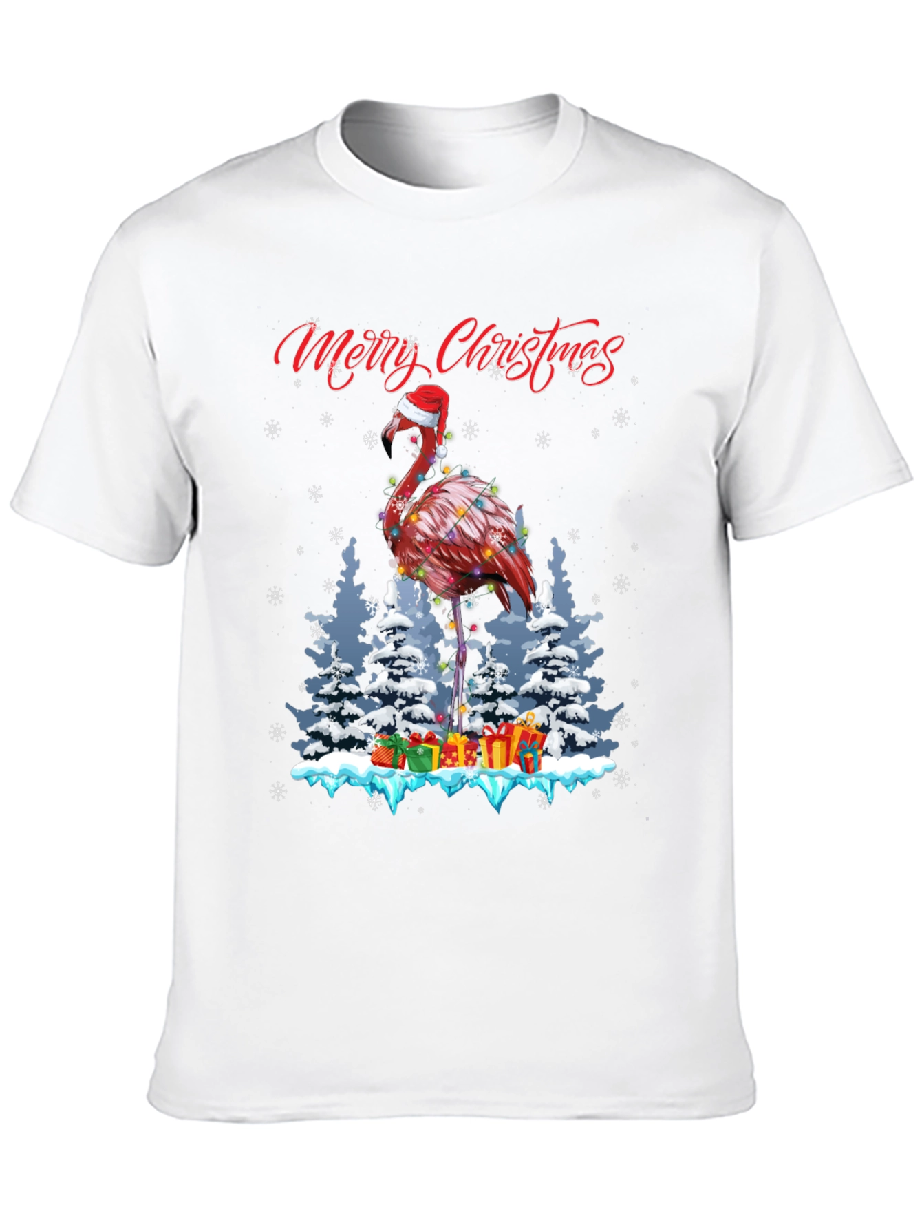 Festive Flamingo Christmas T-Shirt