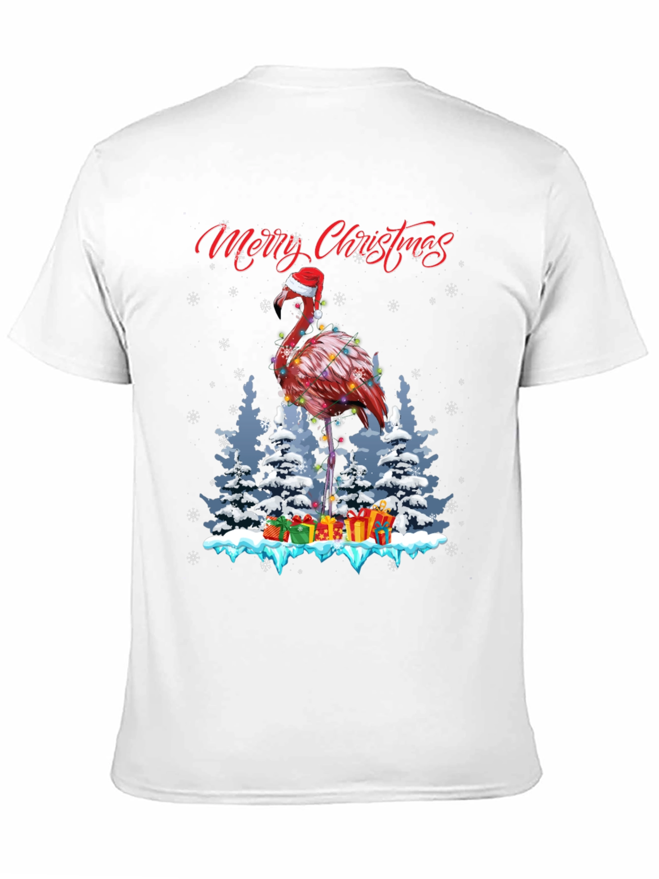 Festive Flamingo Christmas T-Shirt