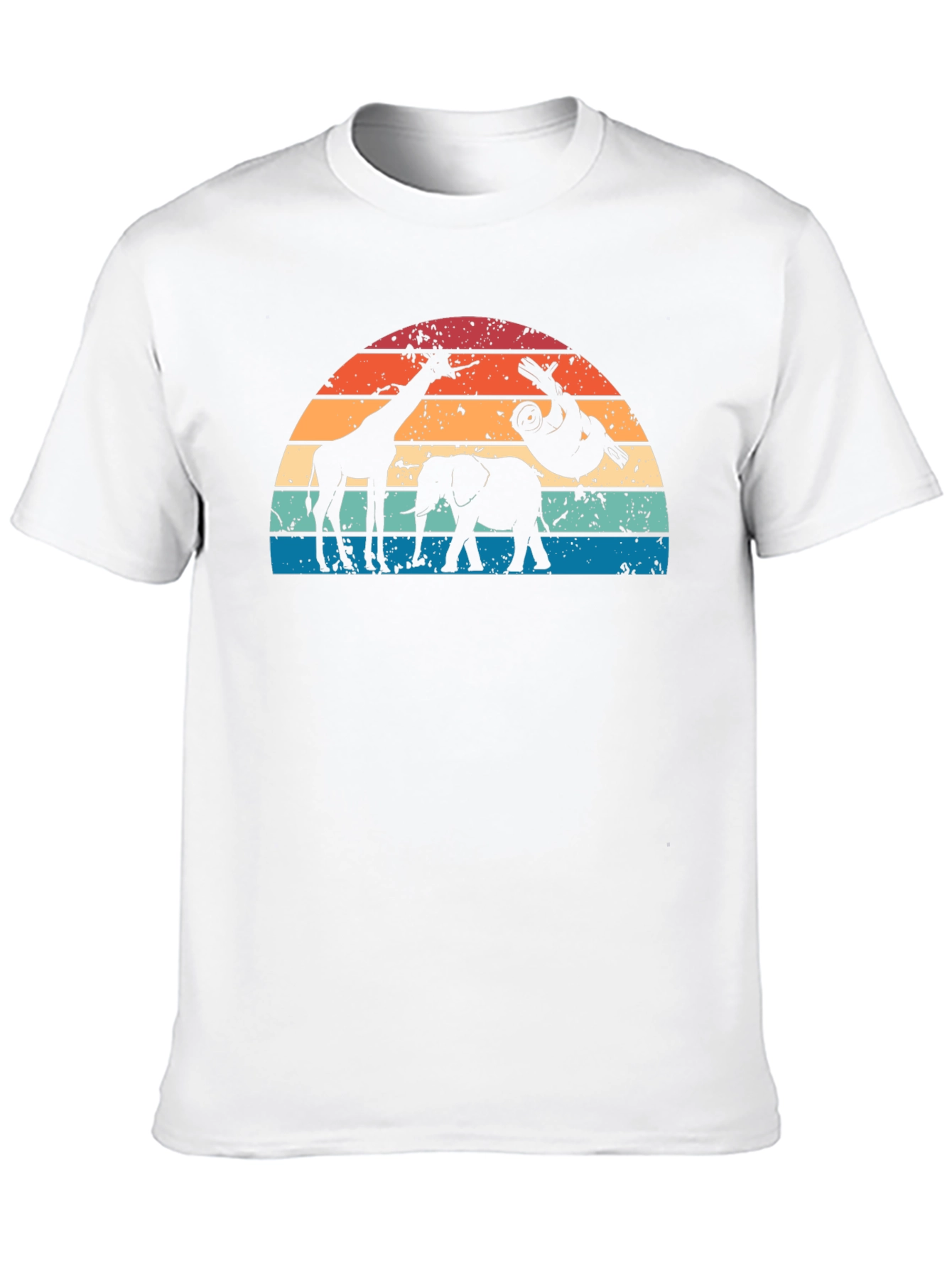 Retro Animal Sunset Graphic T-Shirt