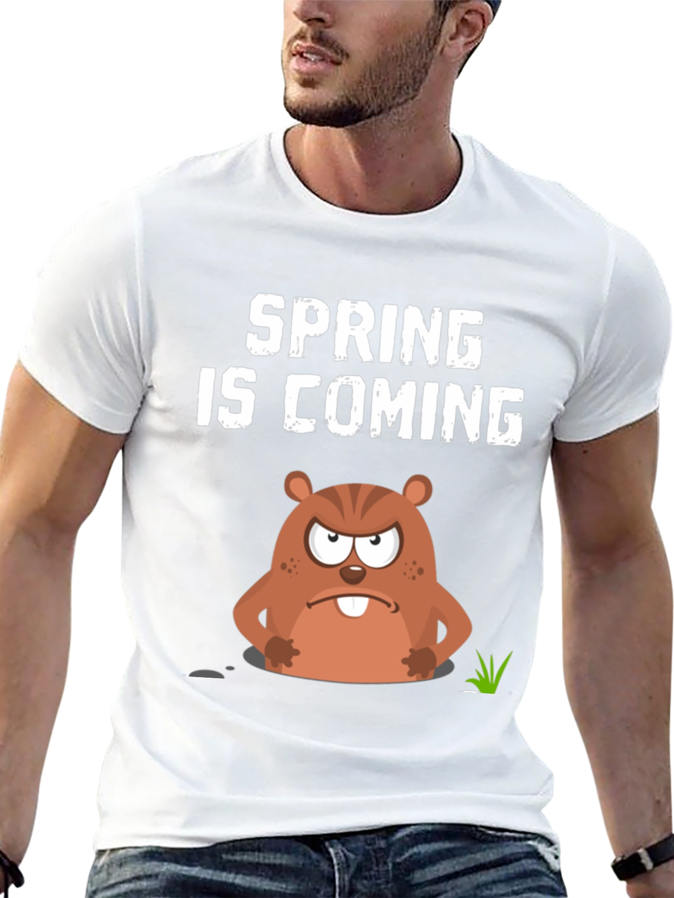 Spring is Coming Groundhog Day Graphic Tee
