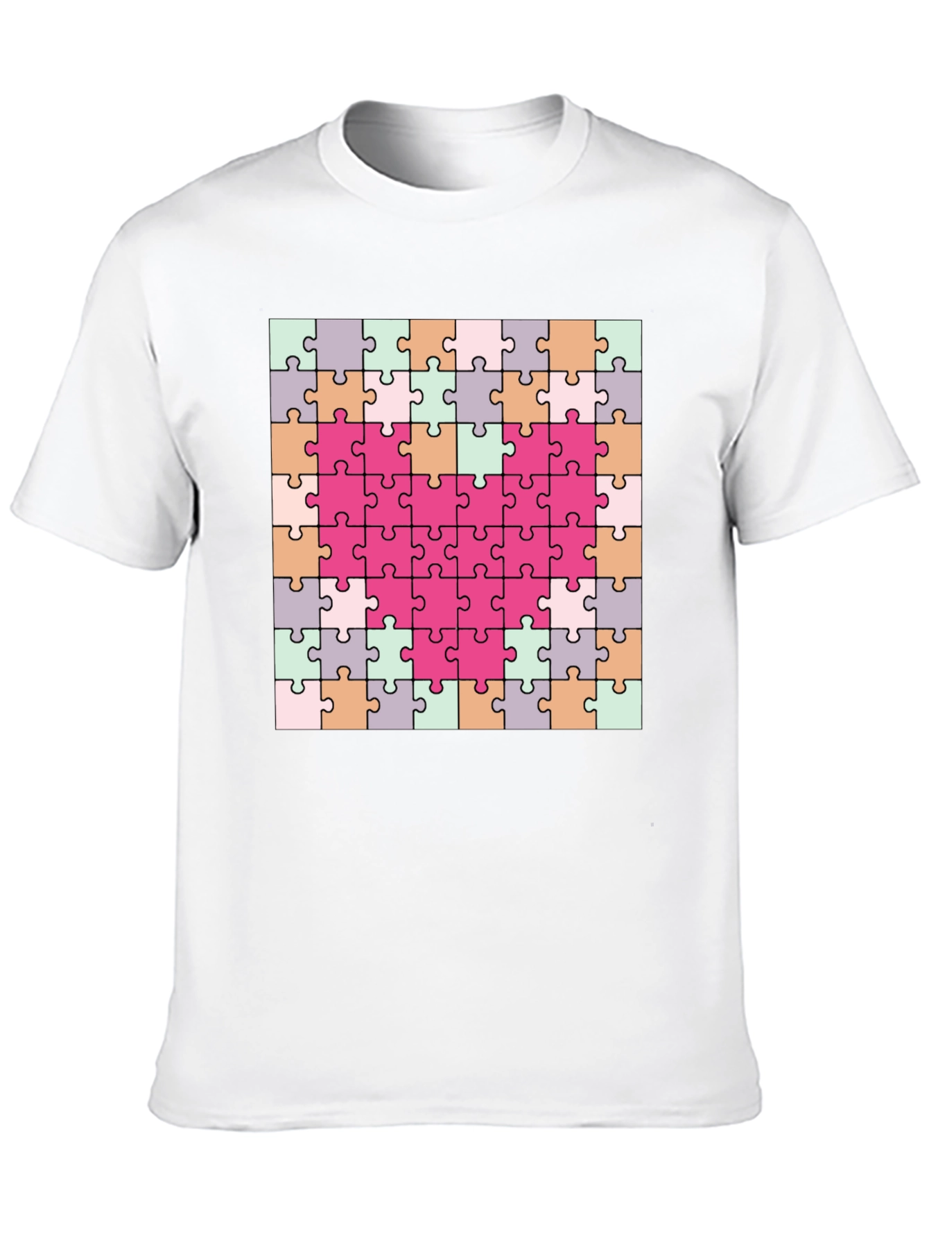 Heart Puzzle Piece T-Shirt - Romantic & Fun