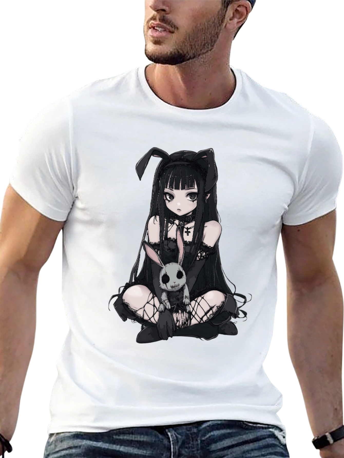 Gothic Anime Bunny Girl T-Shirt