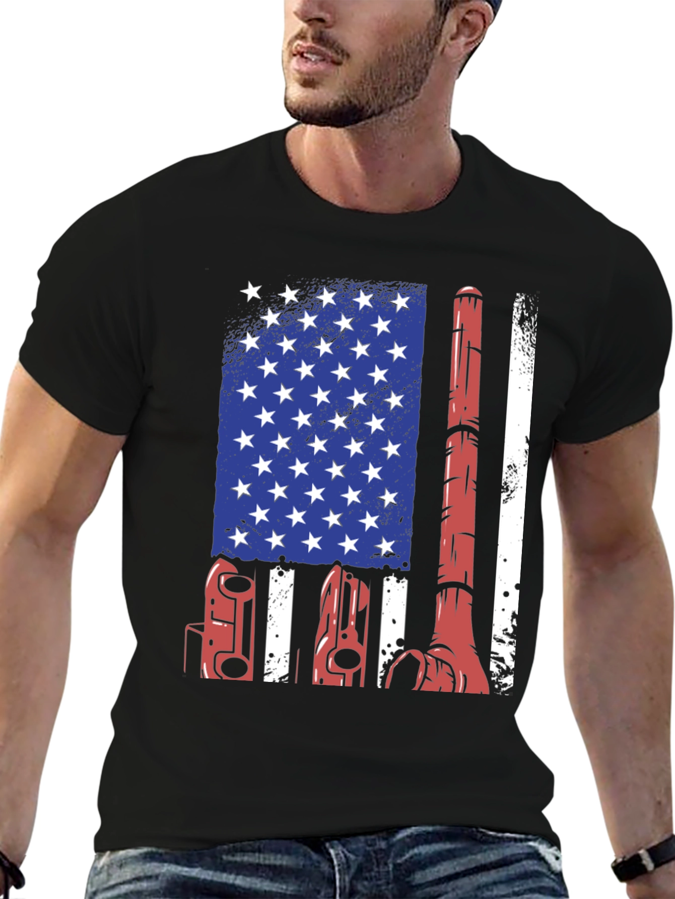 American Flag Welder T-Shirt
