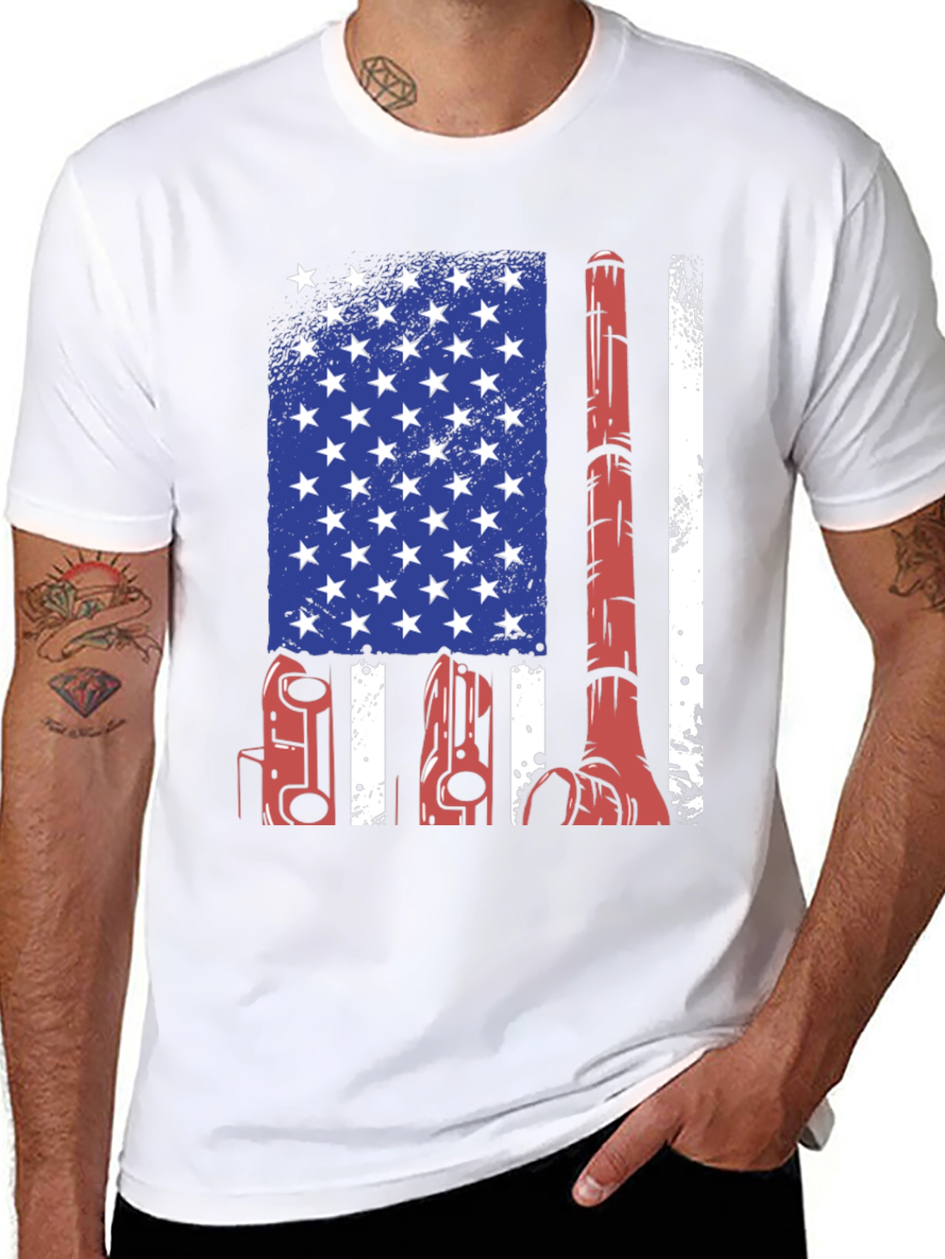American Flag Welder T-Shirt
