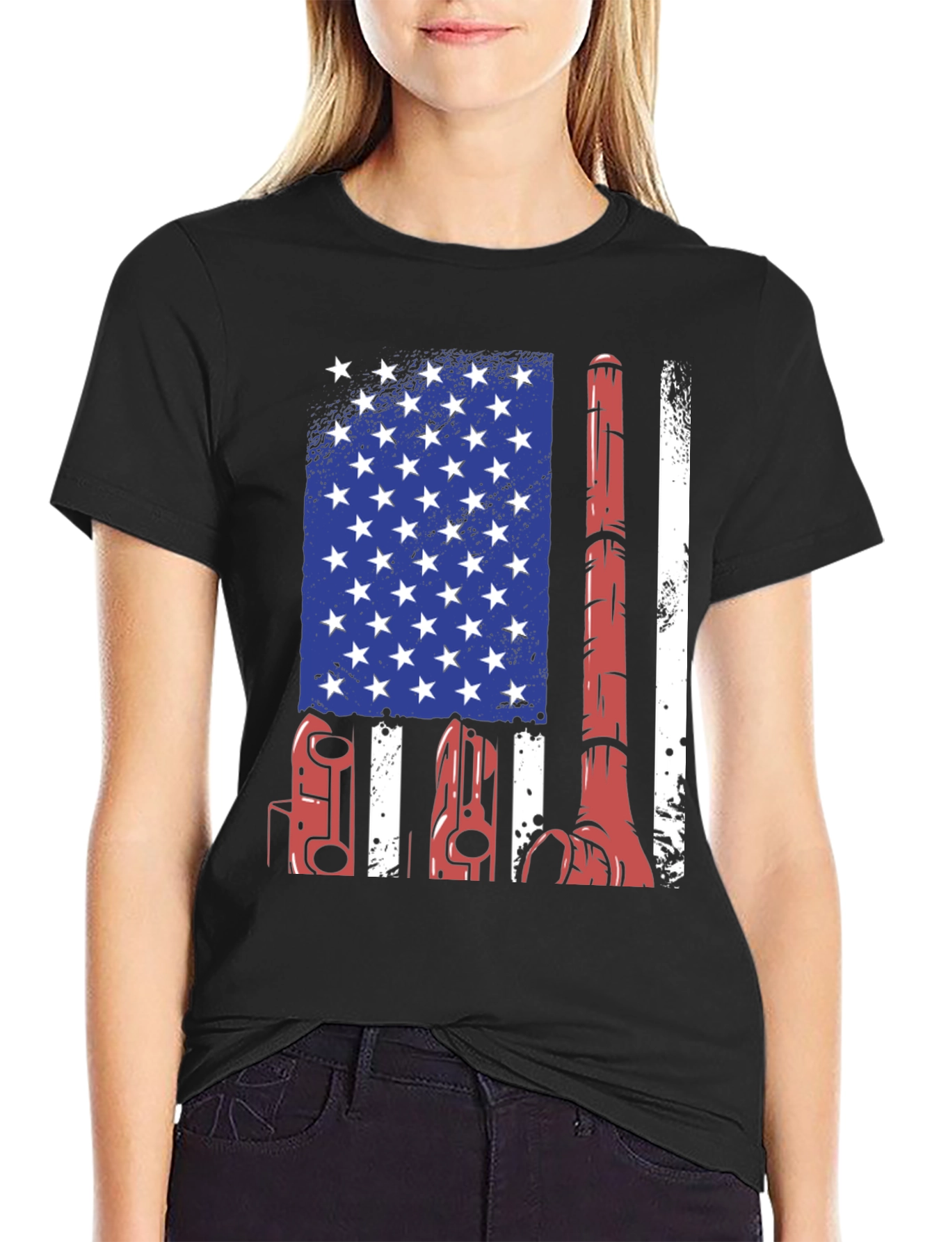 American Flag Welder T-Shirt
