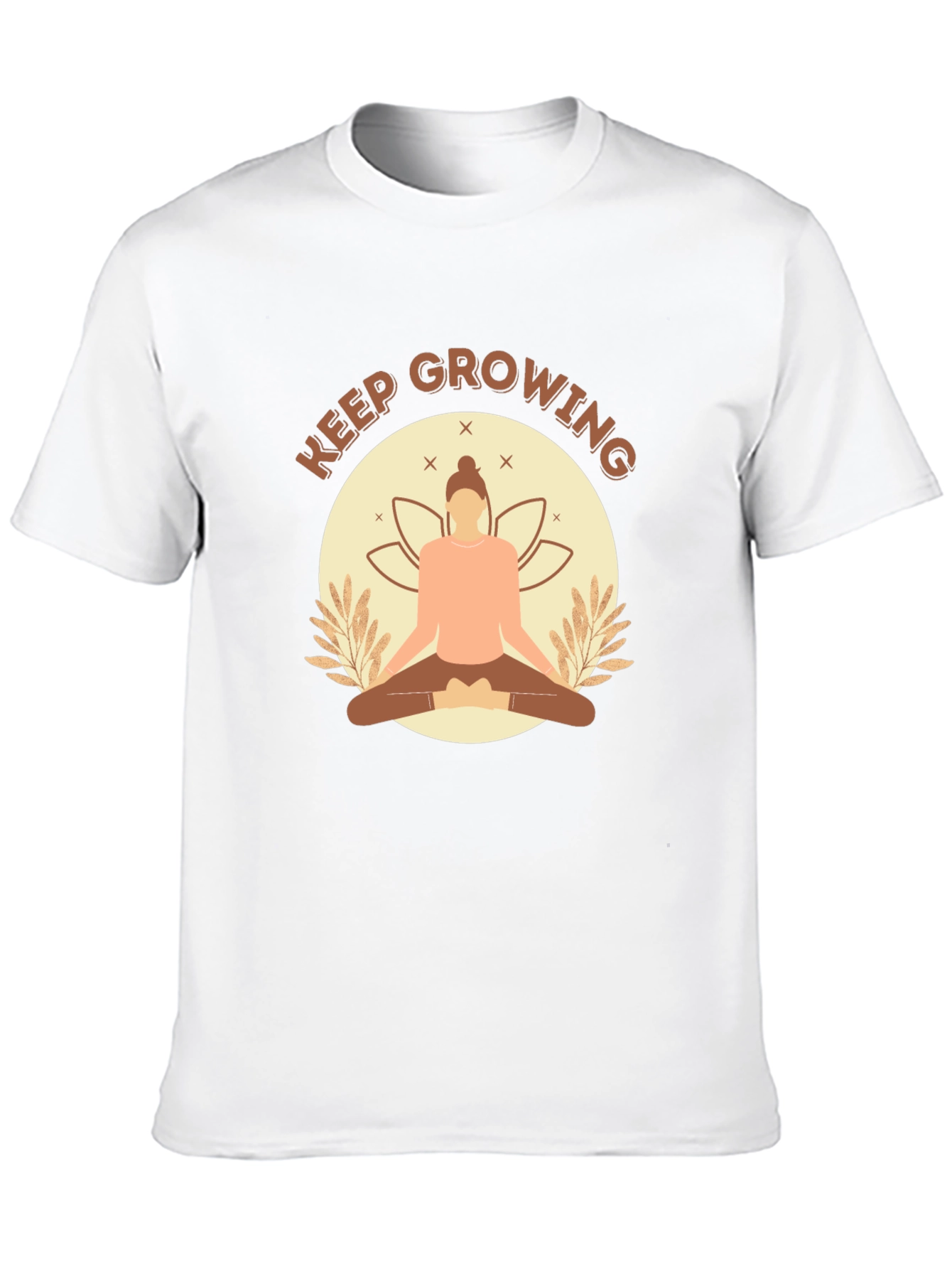 Keep Growing Yoga Black T-Shirt