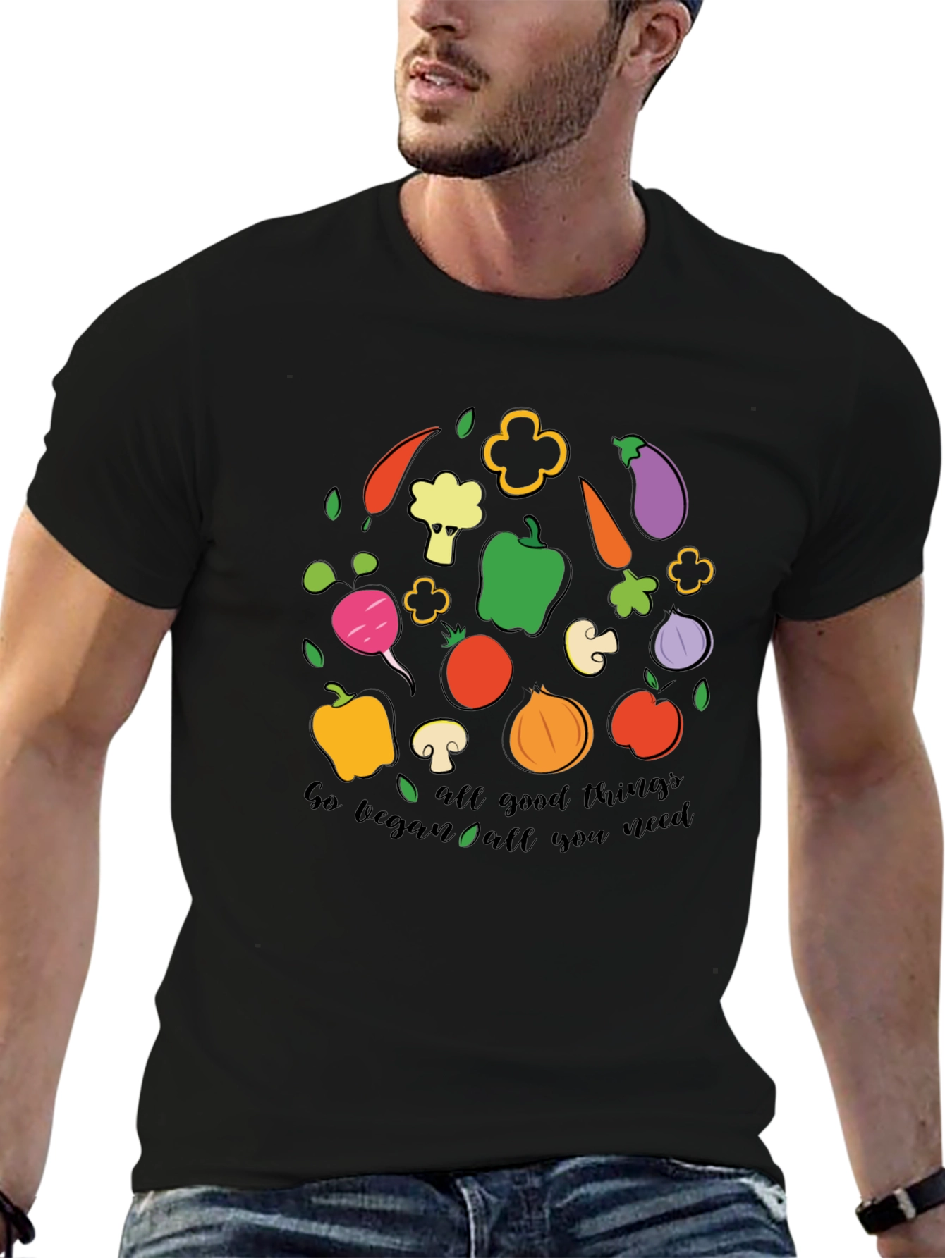 Go Vegan All Good Things Graphic T-Shirt
