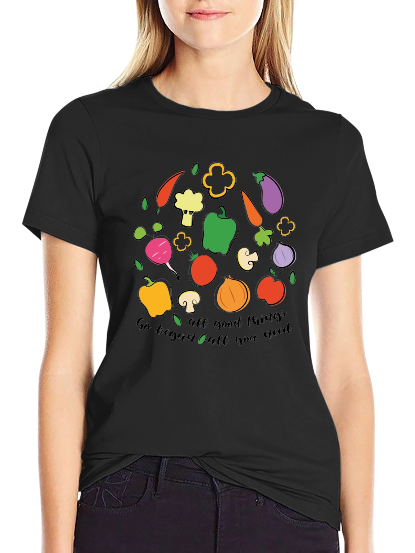 Go Vegan All Good Things Graphic T-Shirt