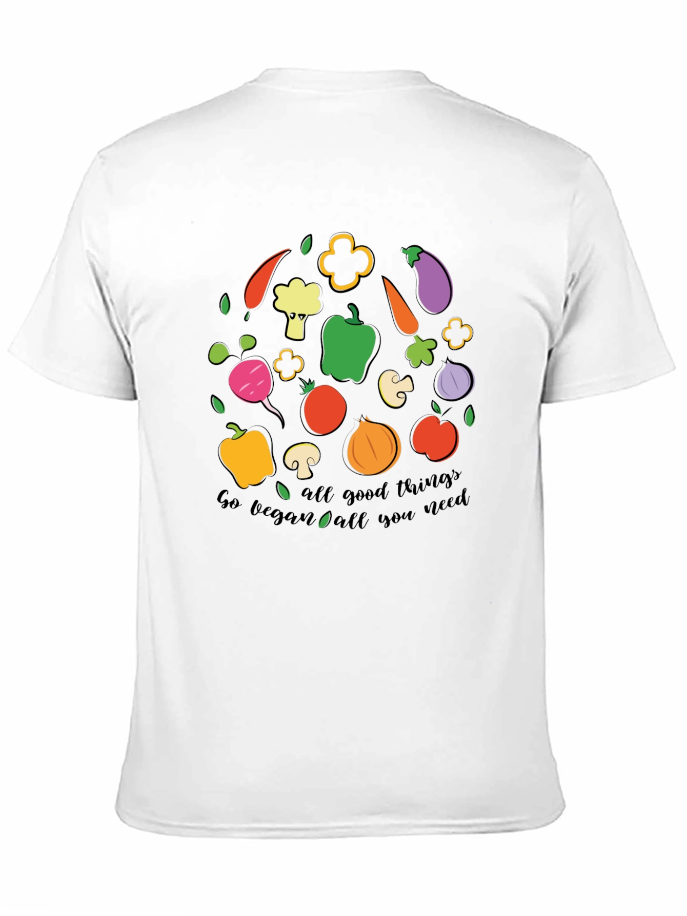 Go Vegan All Good Things Graphic T-Shirt
