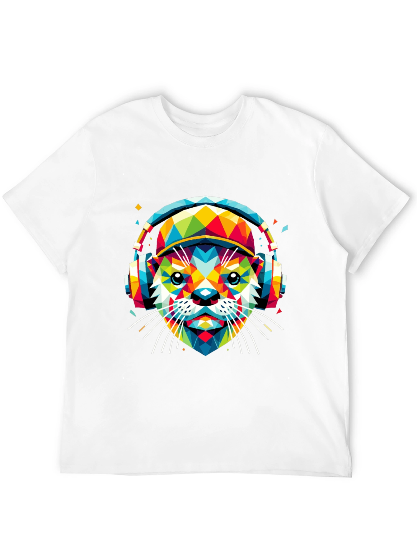 Vibrant Geometric Otter Graphic Tee