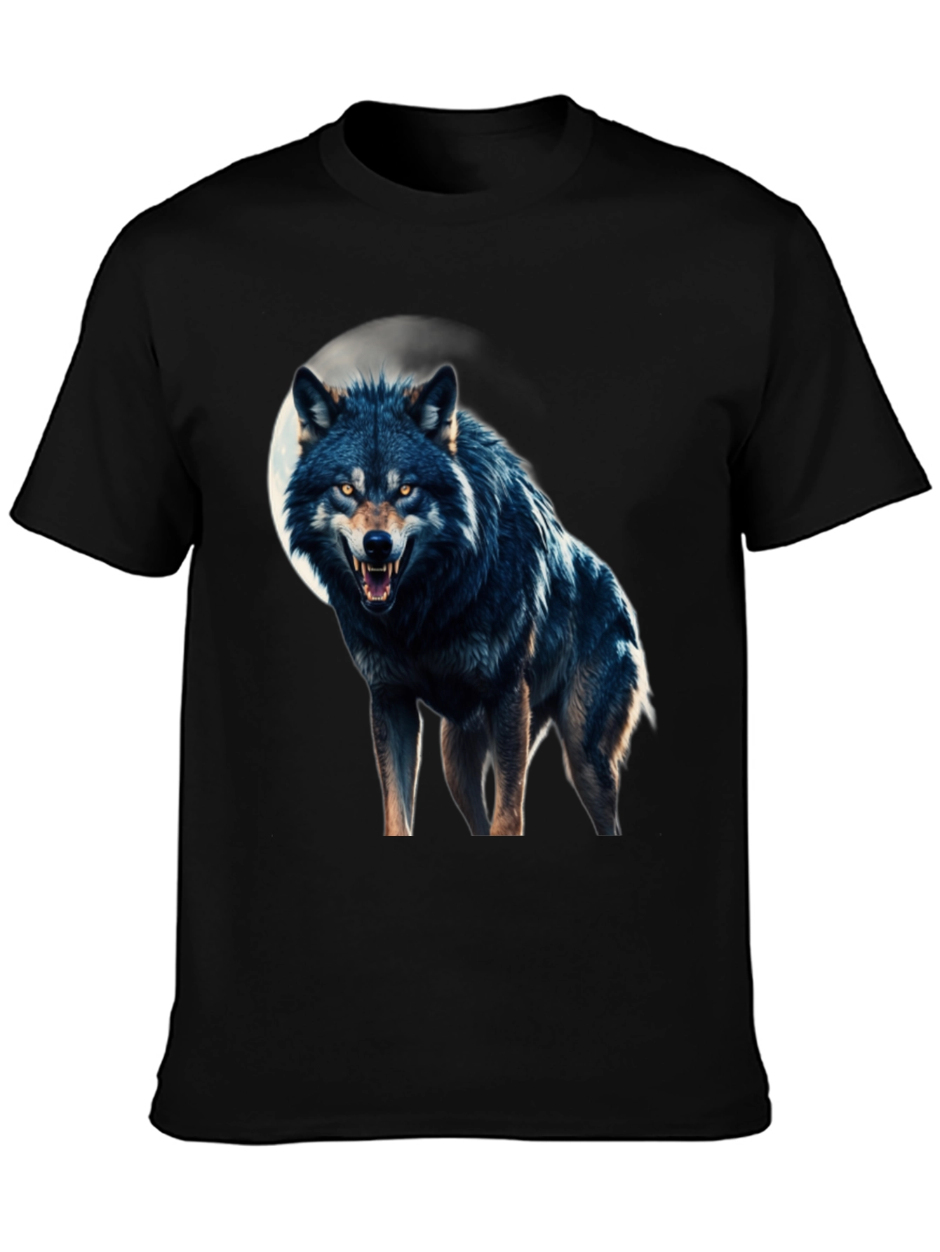 Wolf Moon Graphic Tee - Fierce Black T-Shirt