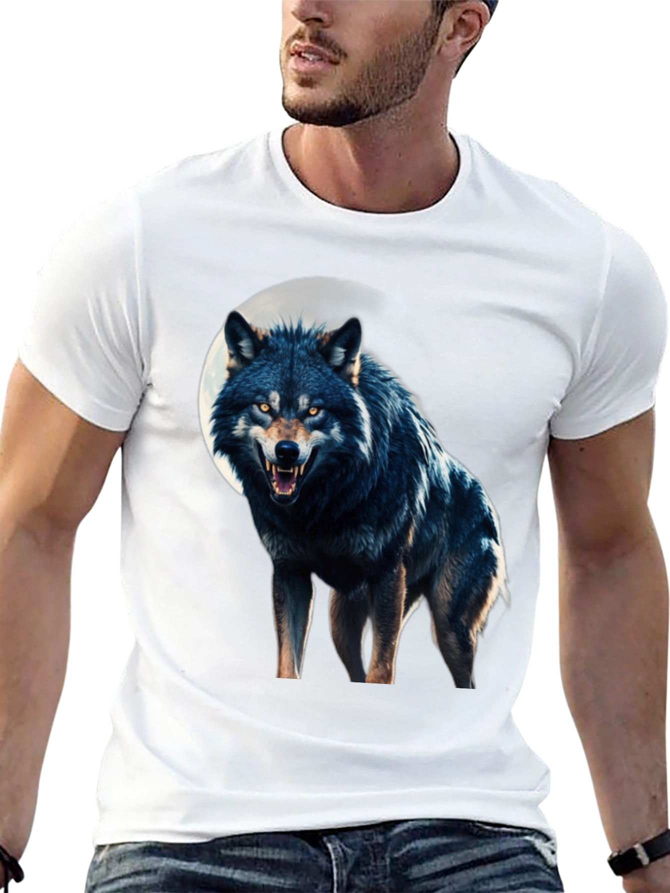 Wolf Moon Graphic Tee - Fierce Black T-Shirt