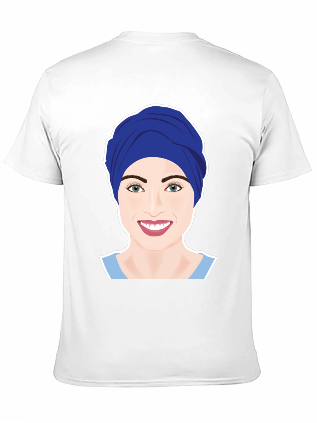 Womens Turban Nurse Graphic Tee - Black Cotton